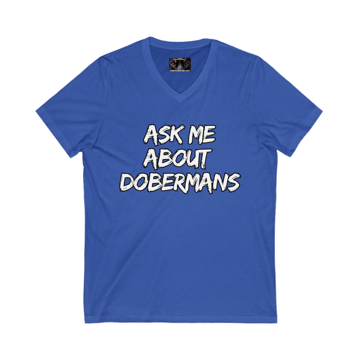 Adopt 1 Private Label Unisex Jersey Short Sleeve V-Neck Tee