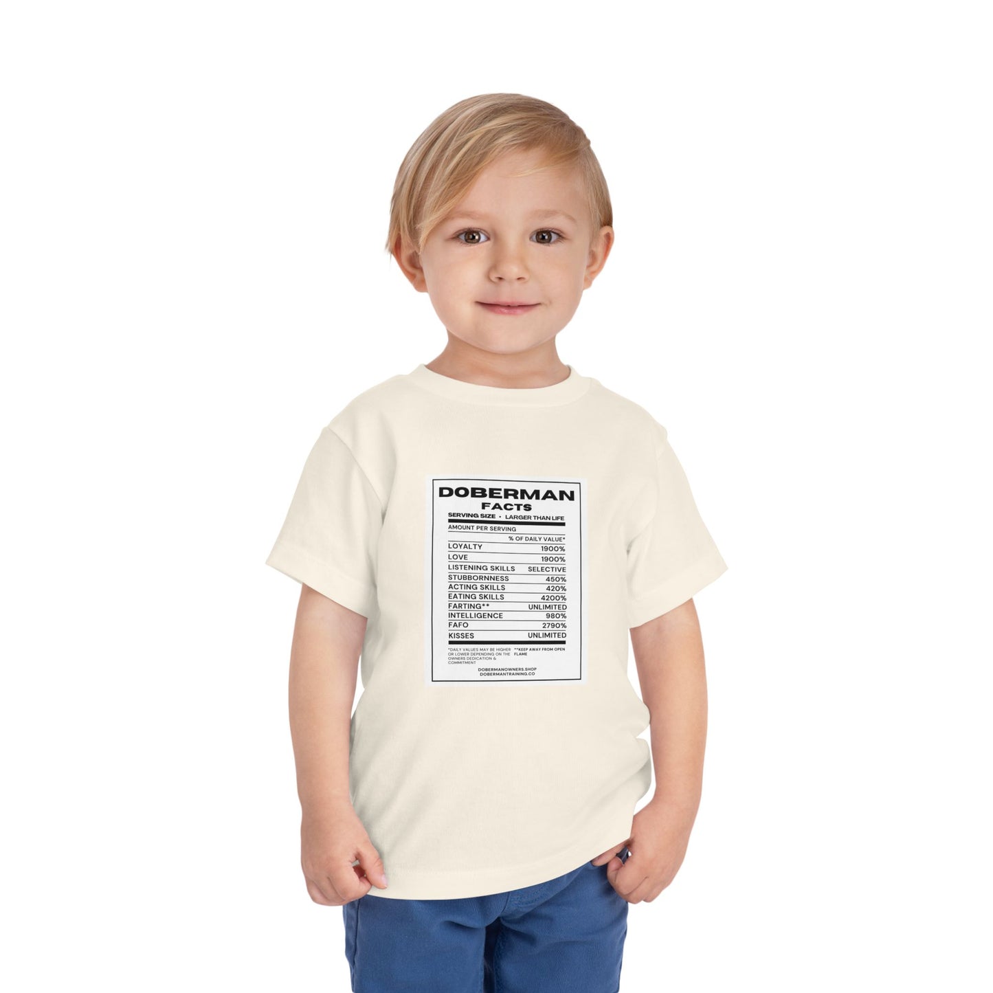 Doberman Facts 1 Toddler Short Sleeve Tee