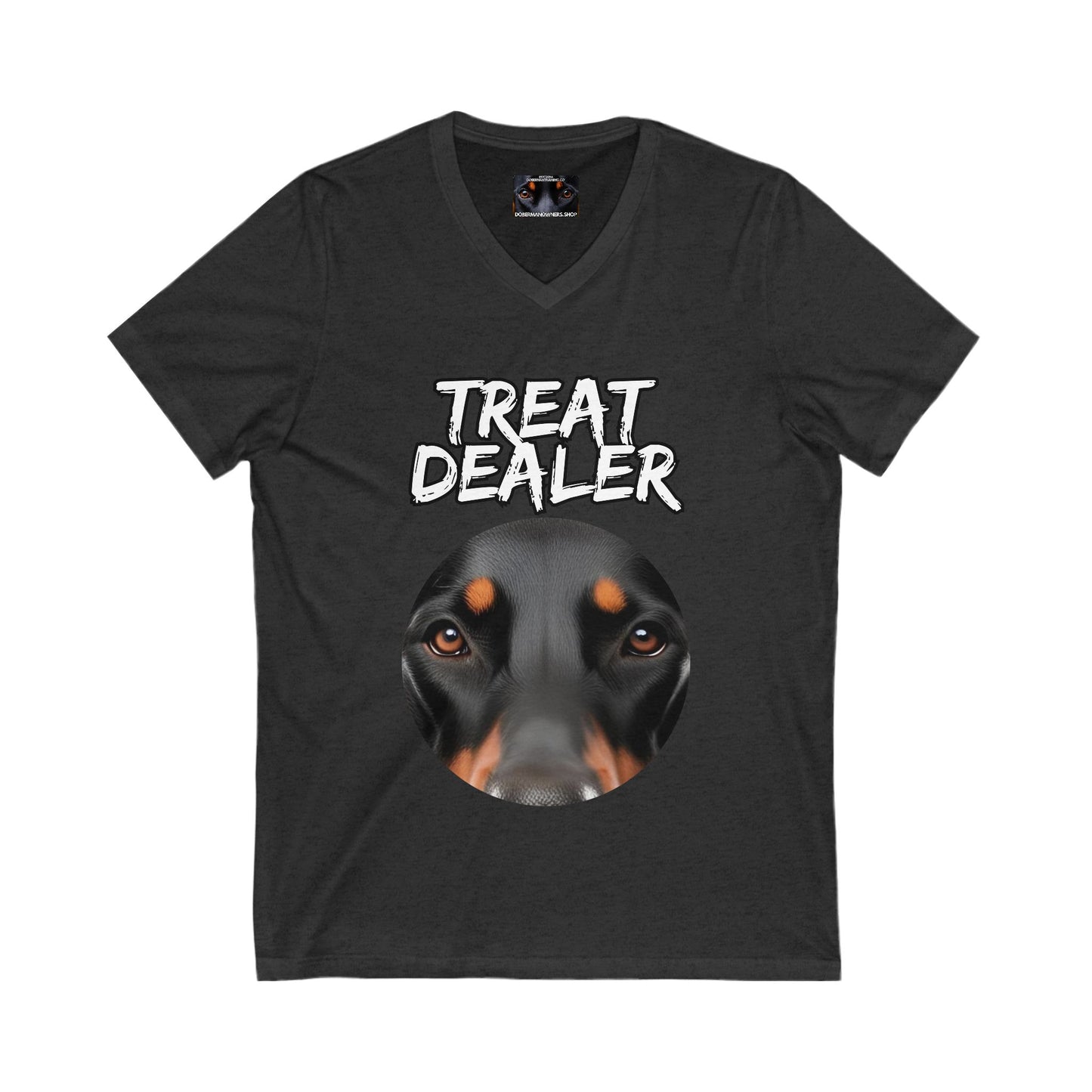 Treat Dealer Private Label Unisex Jersey Short Sleeve V-Neck Tee