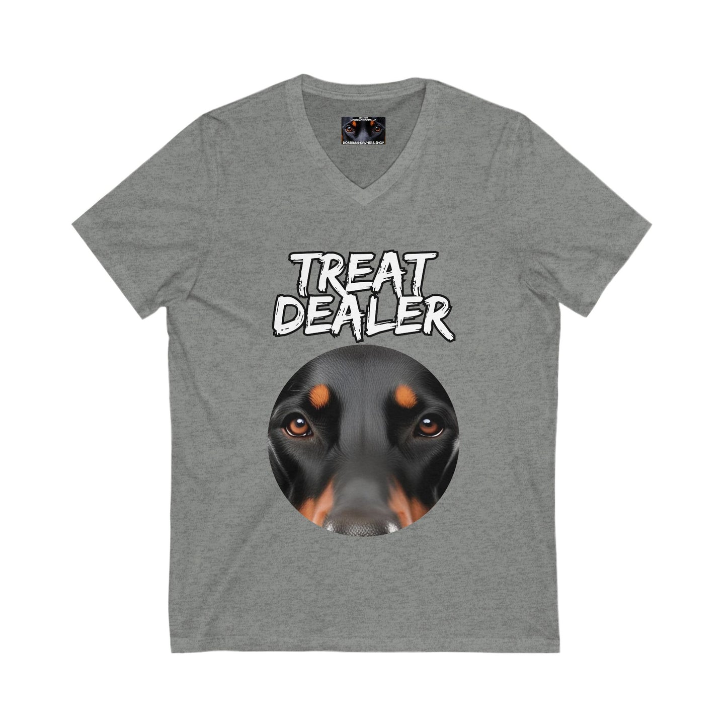 Treat Dealer Private Label Unisex Jersey Short Sleeve V-Neck Tee