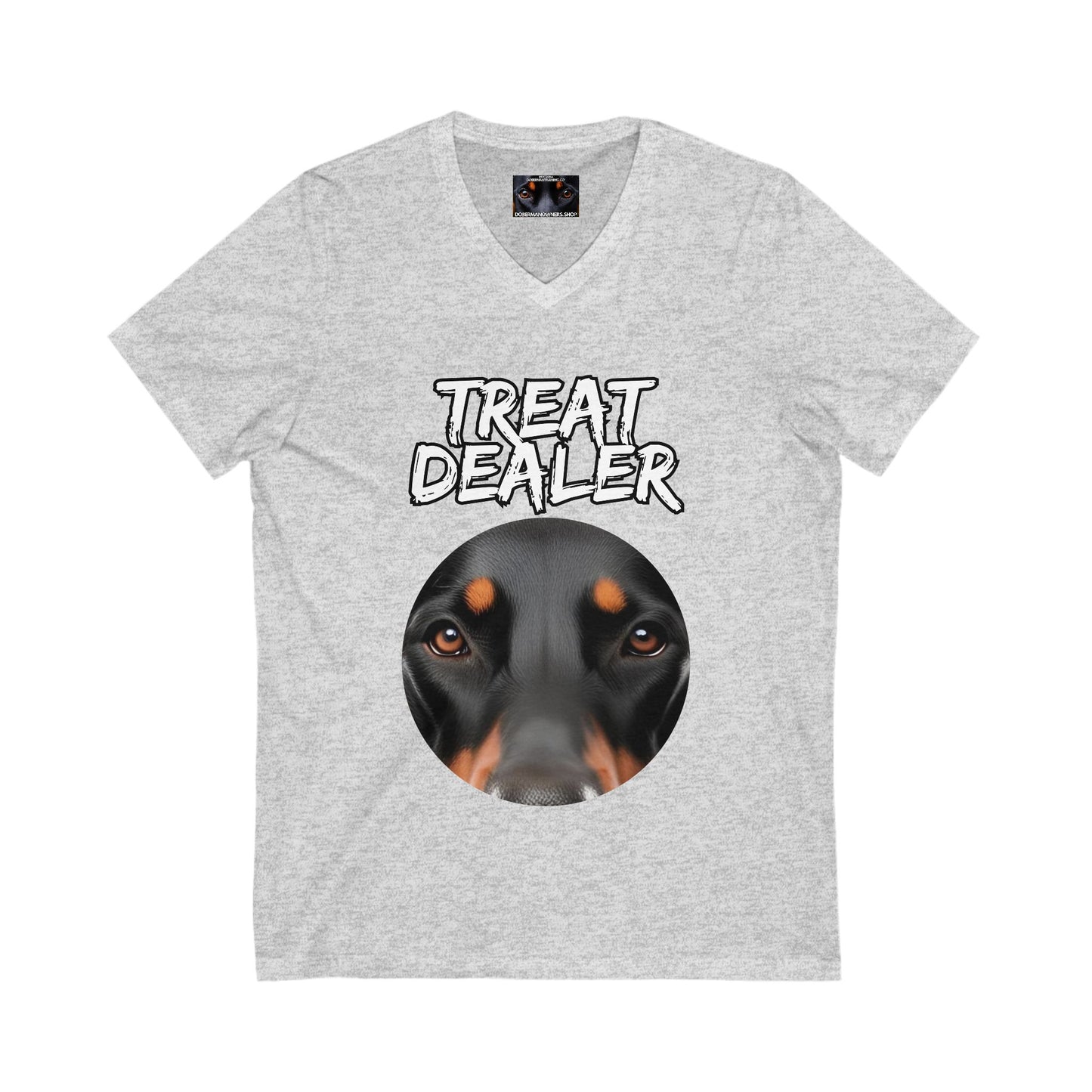 Treat Dealer Private Label Unisex Jersey Short Sleeve V-Neck Tee