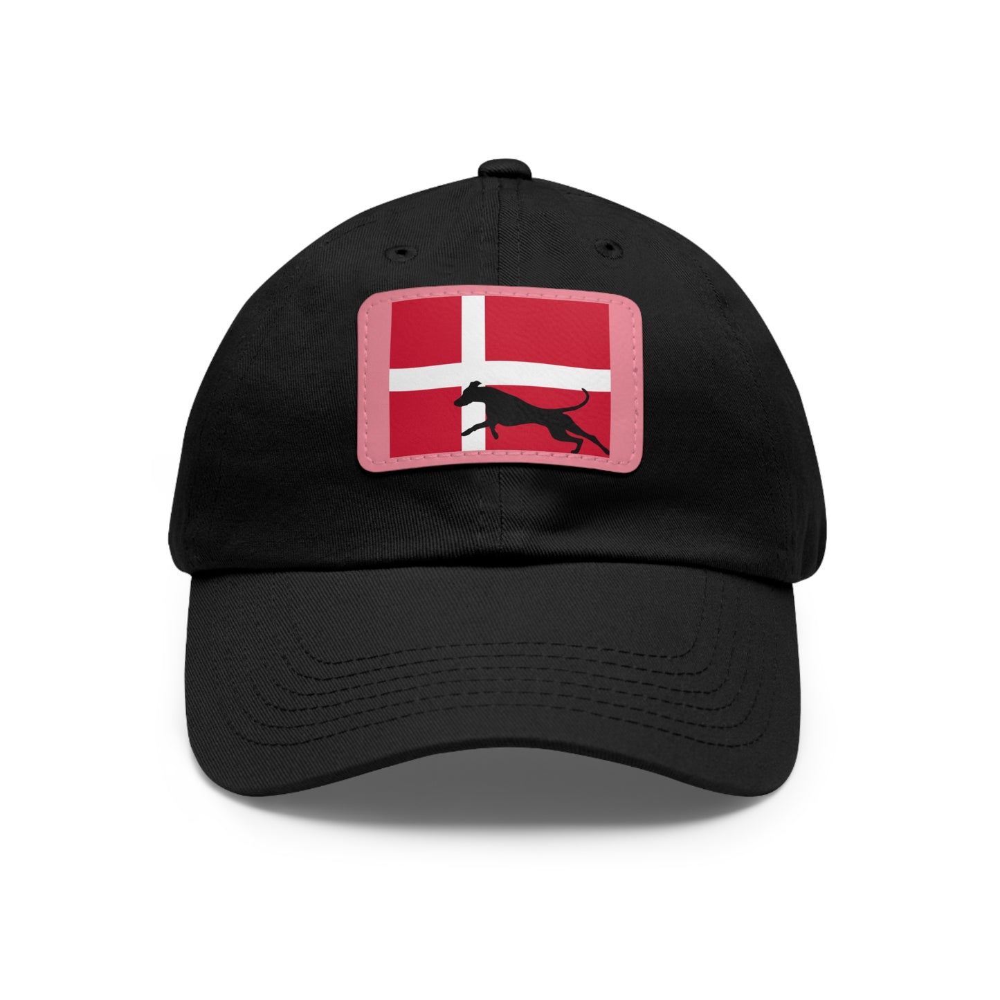 Doberman Denmark Protect 1 Dad Hat with Leather Patch (Rectangle)