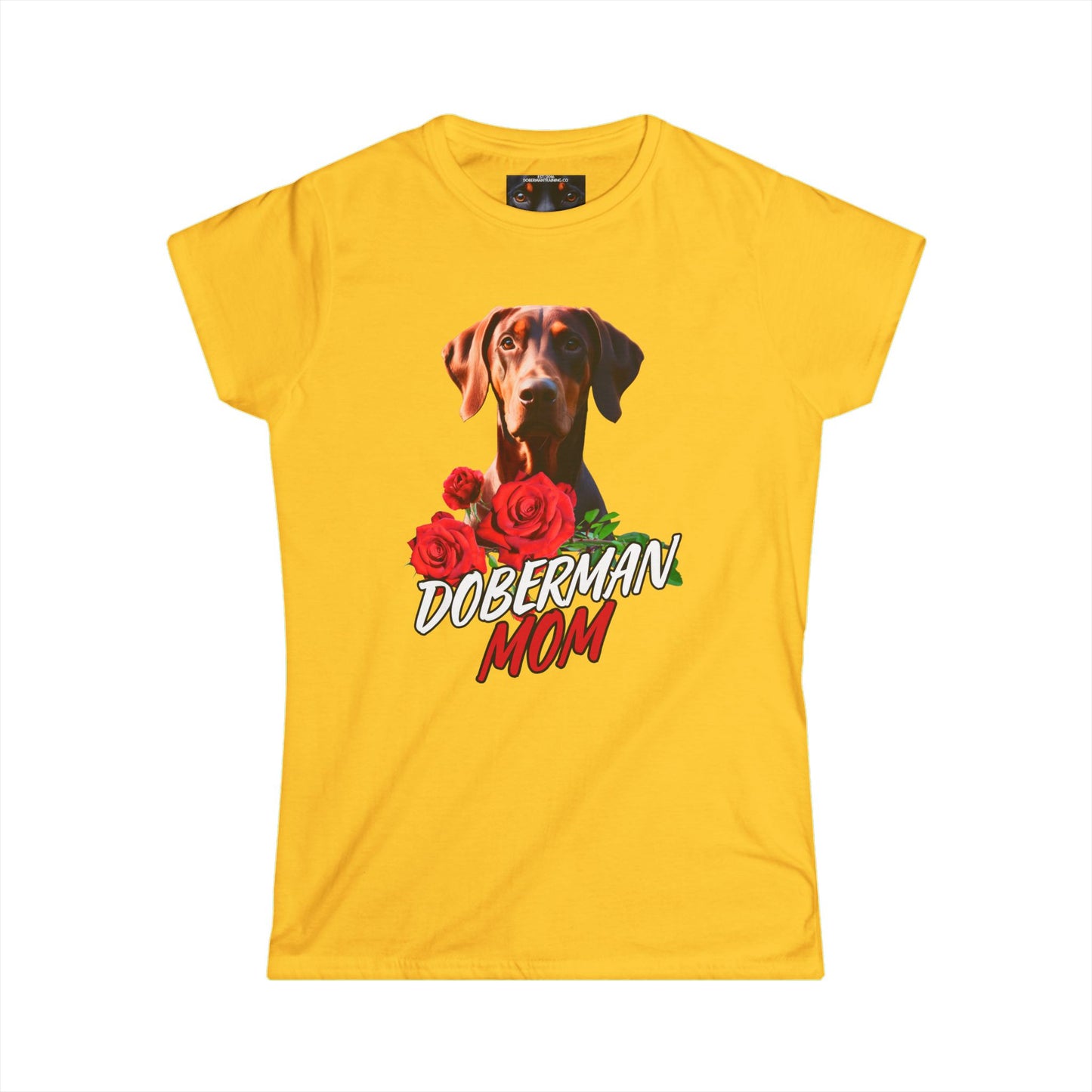 Doberman Mom 3 Women's Softstyle Tee