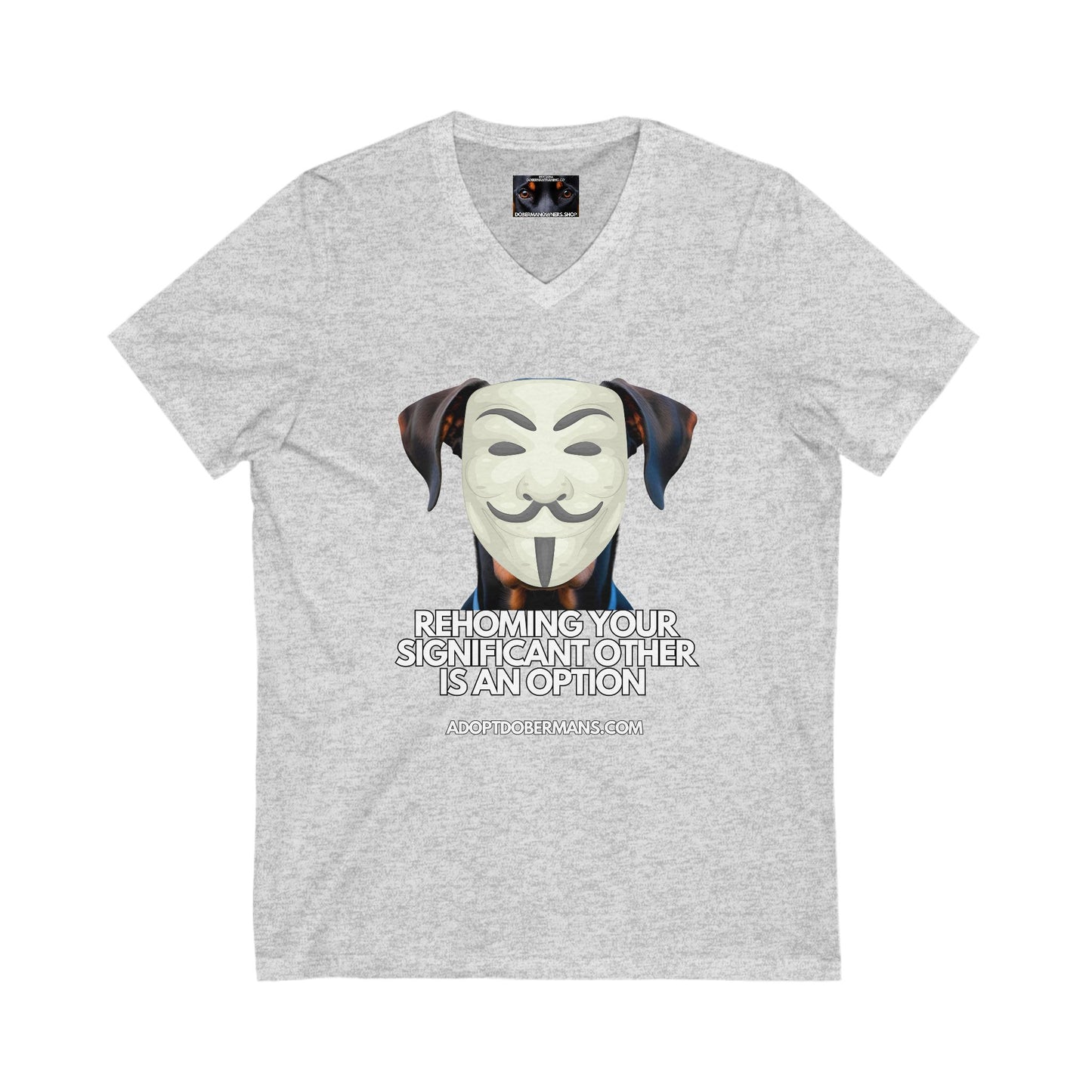 Adopt V Private Label Unisex Jersey Short Sleeve V-Neck Tee