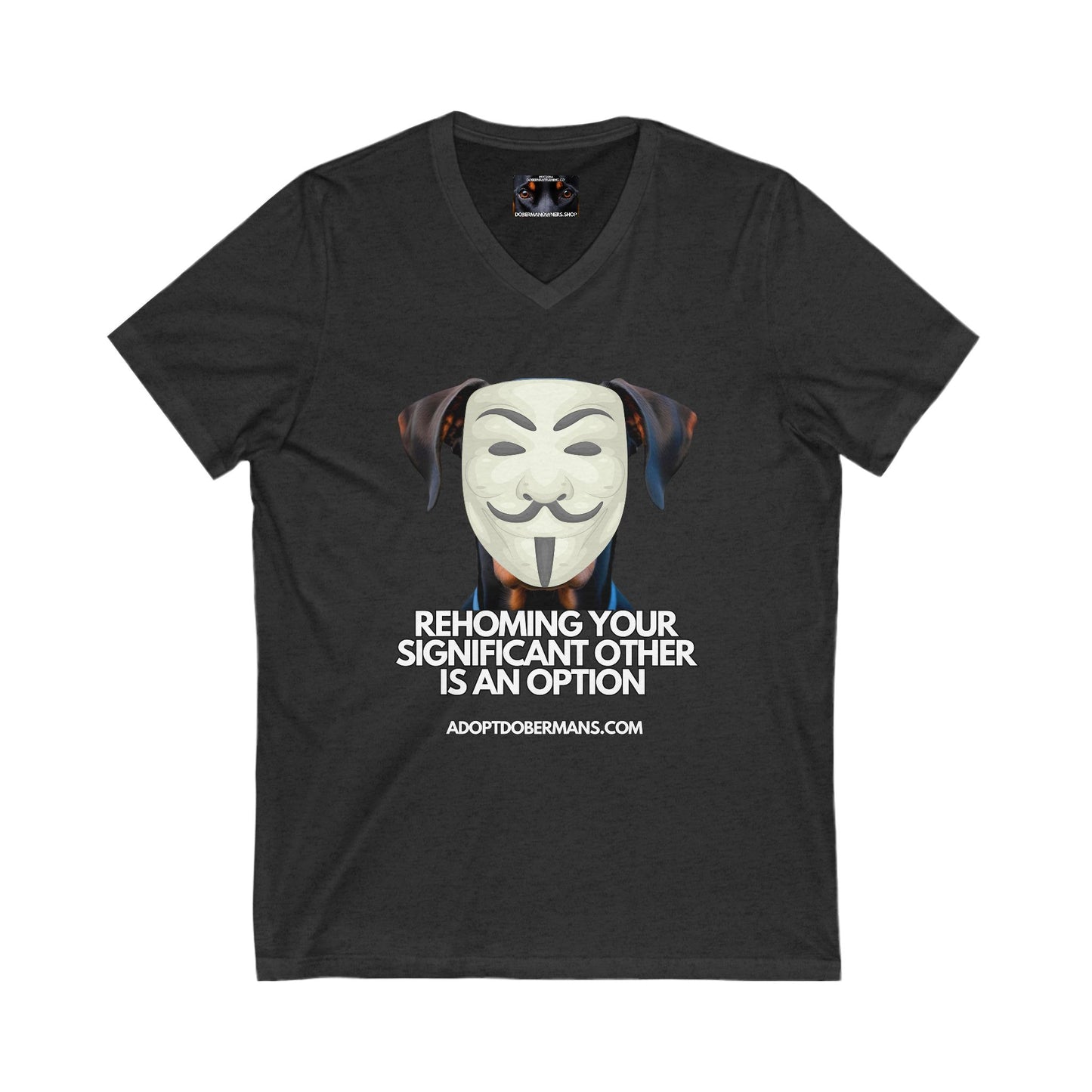 Adopt V Private Label Unisex Jersey Short Sleeve V-Neck Tee