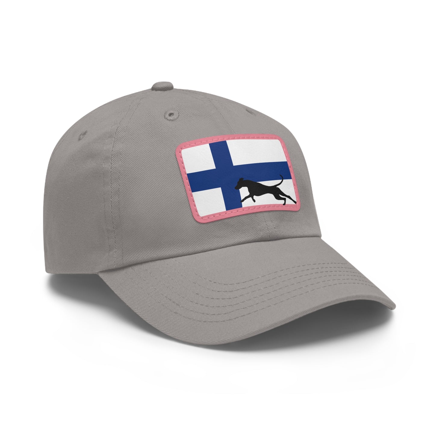 Doberman Protect Finland 2 Dad Hat with Leather Patch (Rectangle)