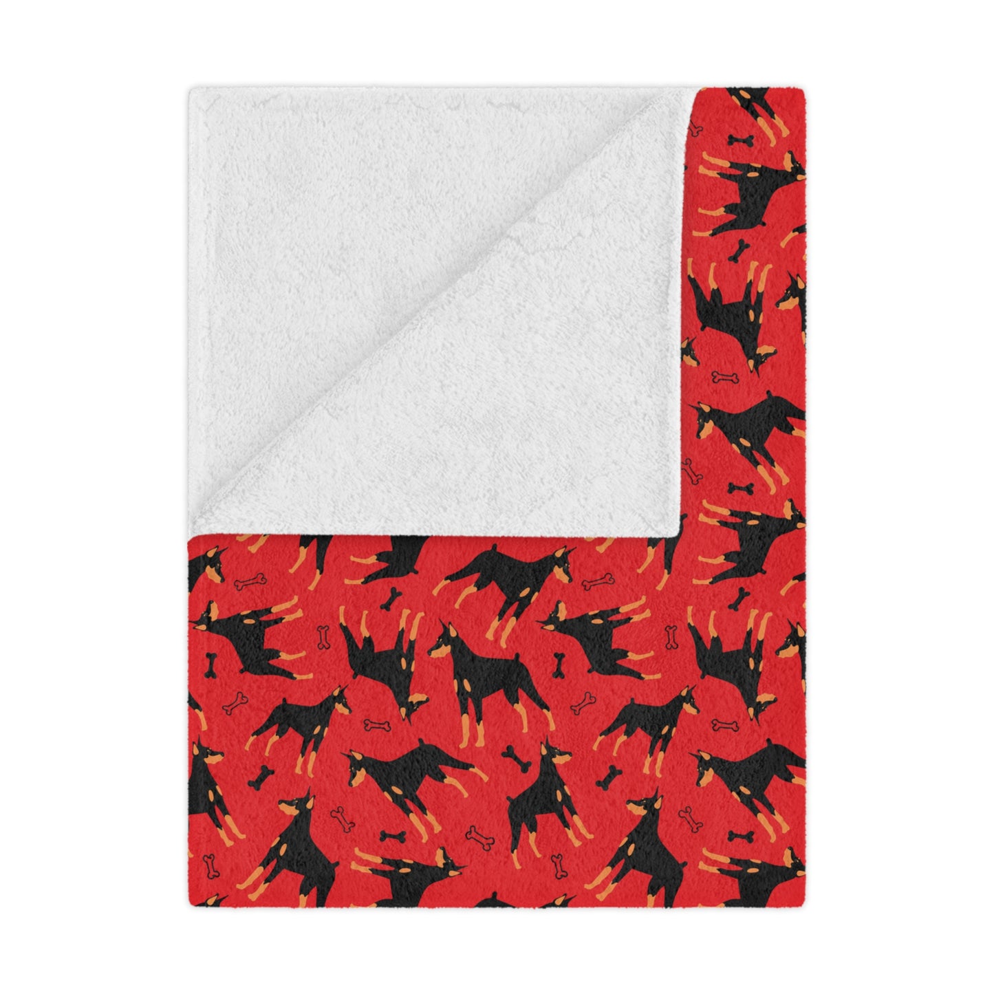 AOP Dobie 1 Minky Blanket, Soft Throw Blanket, Warm Plush Blanket