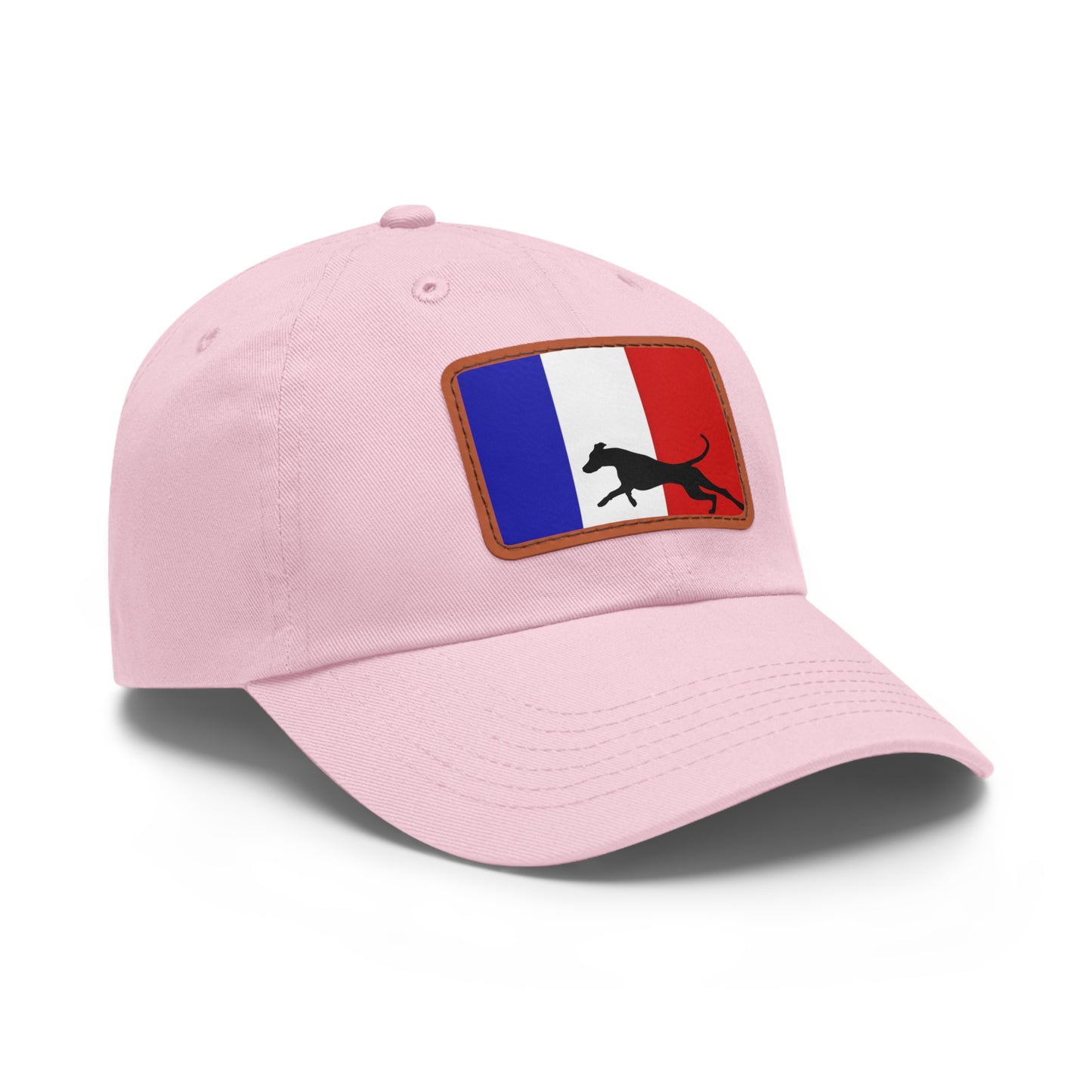 Doberman France Protect 2 Dad Hat with Leather Patch (Rectangle)