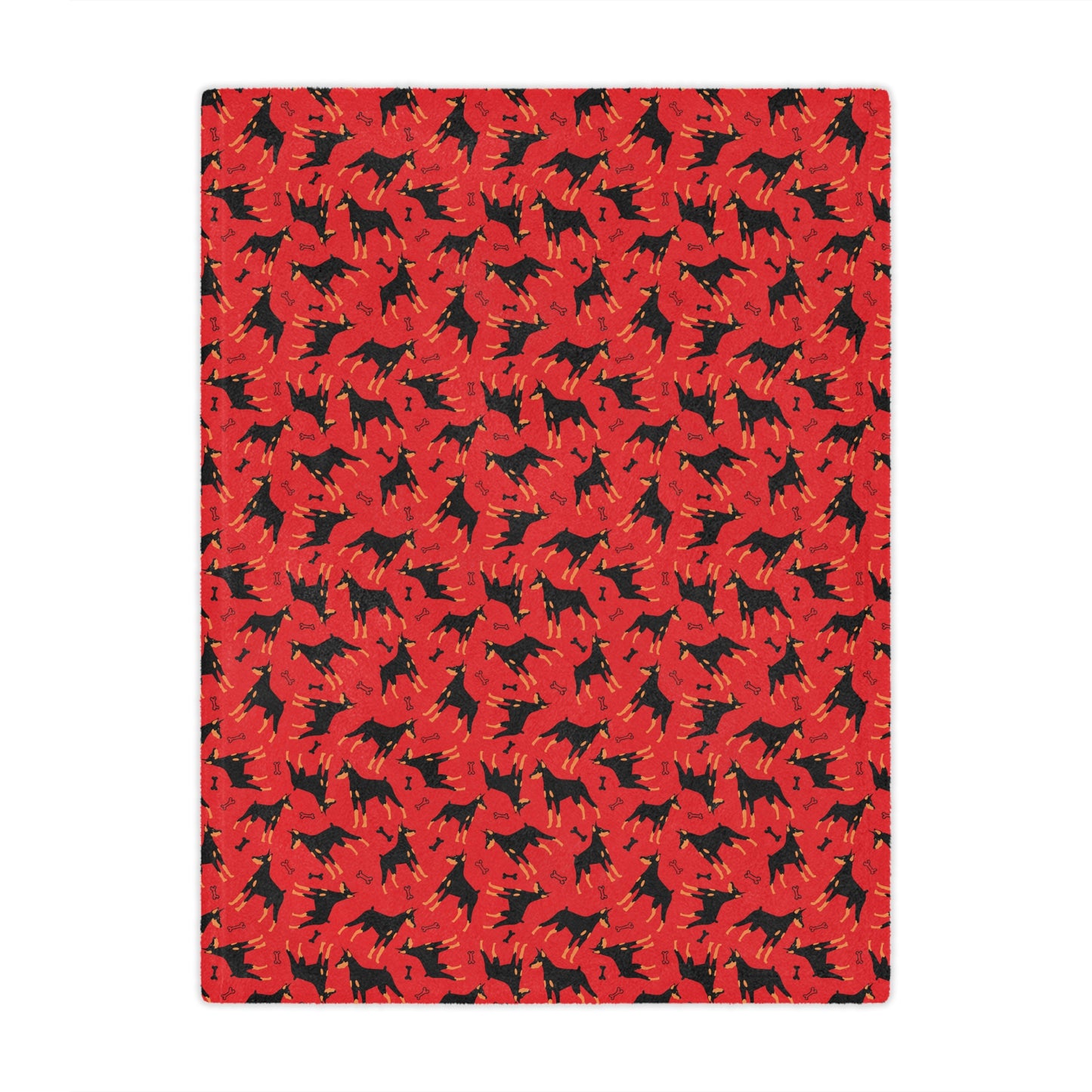 AOP Dobie 1 Minky Blanket, Soft Throw Blanket, Warm Plush Blanket