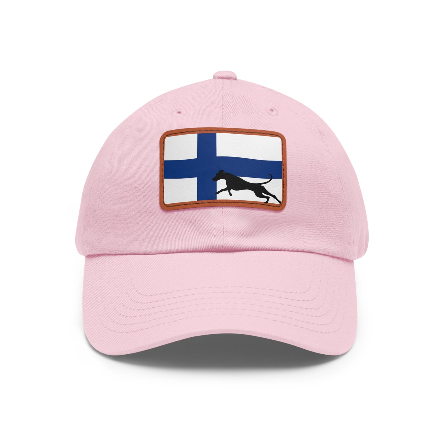 Doberman Protect Finland 2 Dad Hat with Leather Patch (Rectangle)