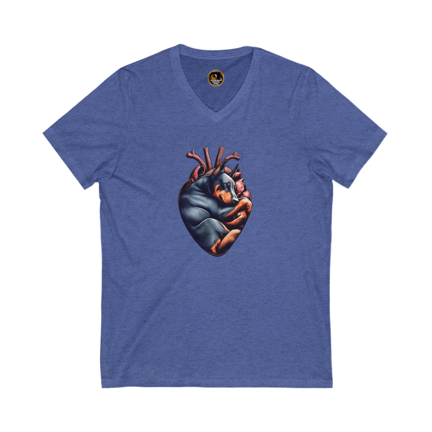 DTT Dobie Heart 1 Private Label Unisex Jersey Short Sleeve V-Neck Tee