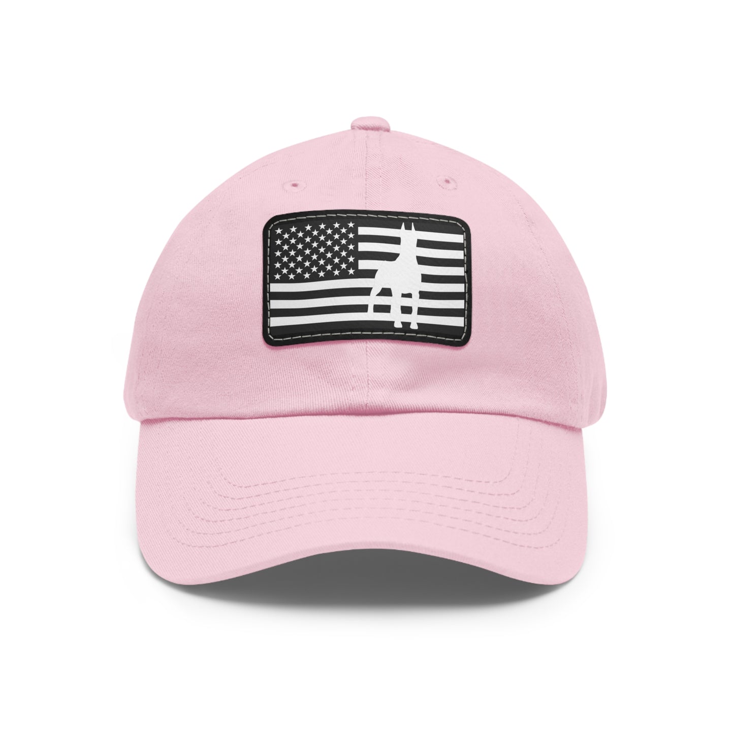 Doberman Protect 1 Dad Hat with Leather Patch (Rectangle)
