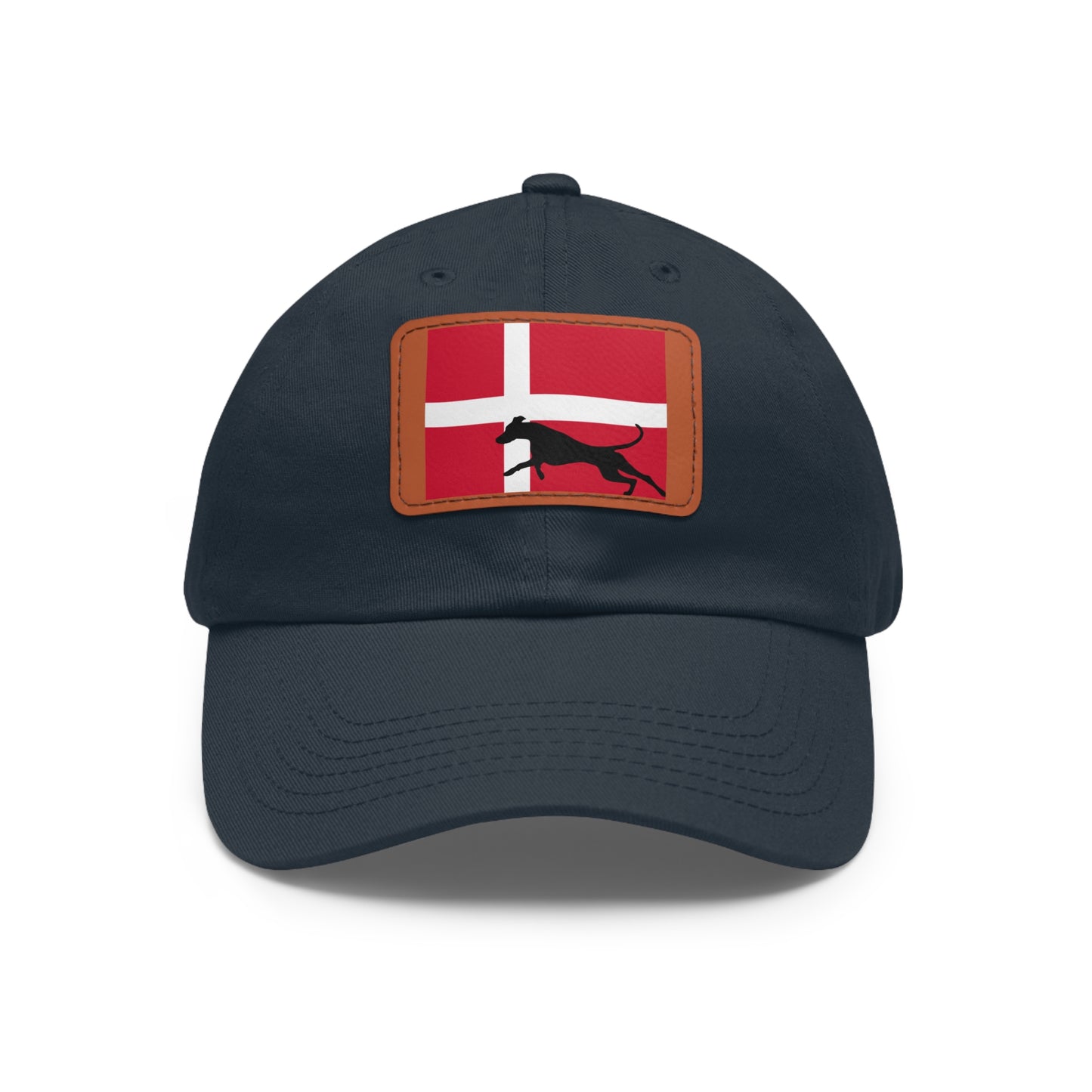 Doberman Denmark Protect 1 Dad Hat with Leather Patch (Rectangle)