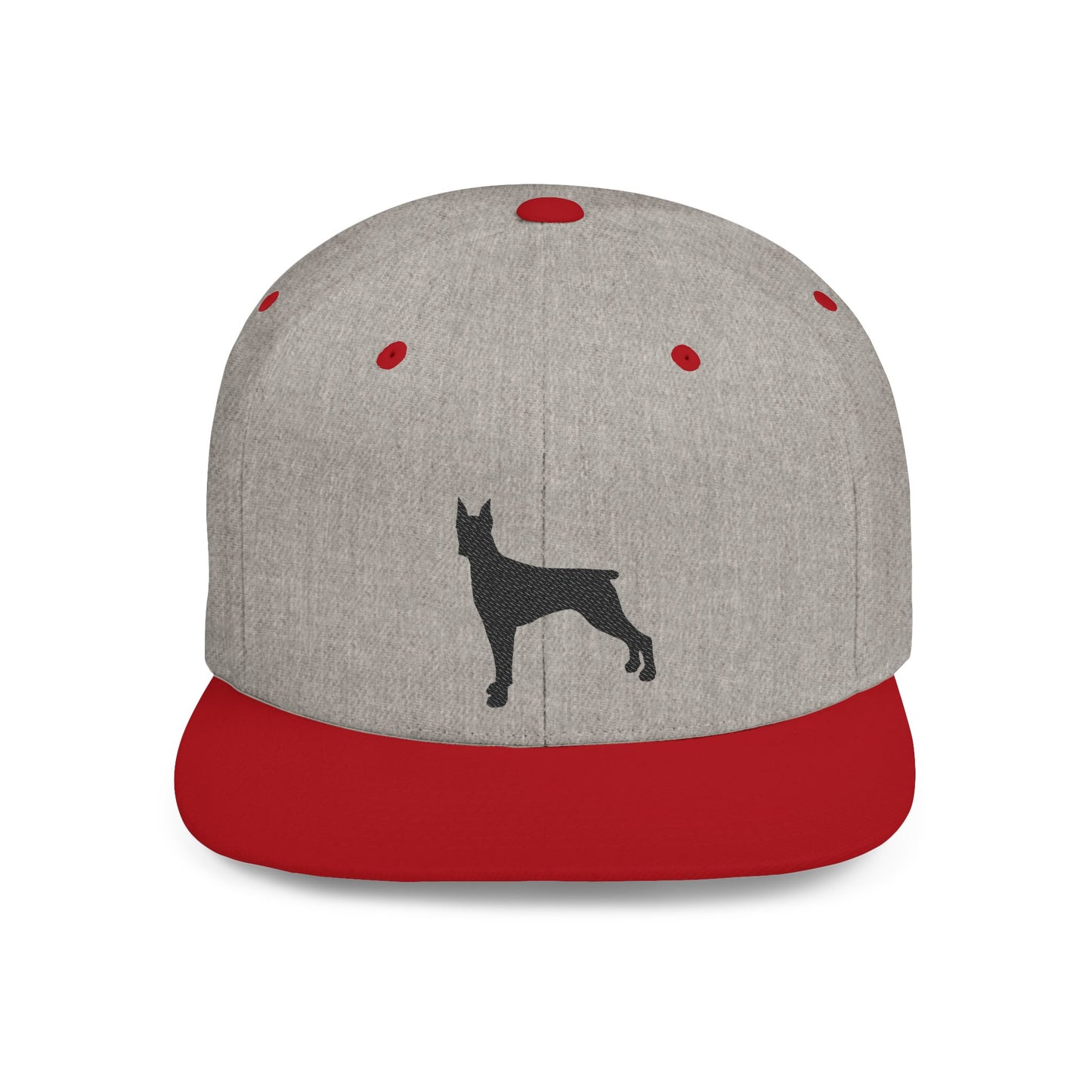 Custom Dog Silhouette Flat Bill Snapback Cap - Stylish Pet Lover Hat
