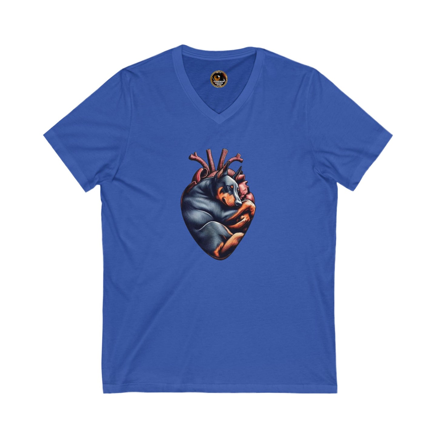 DTT Dobie Heart 1 Private Label Unisex Jersey Short Sleeve V-Neck Tee