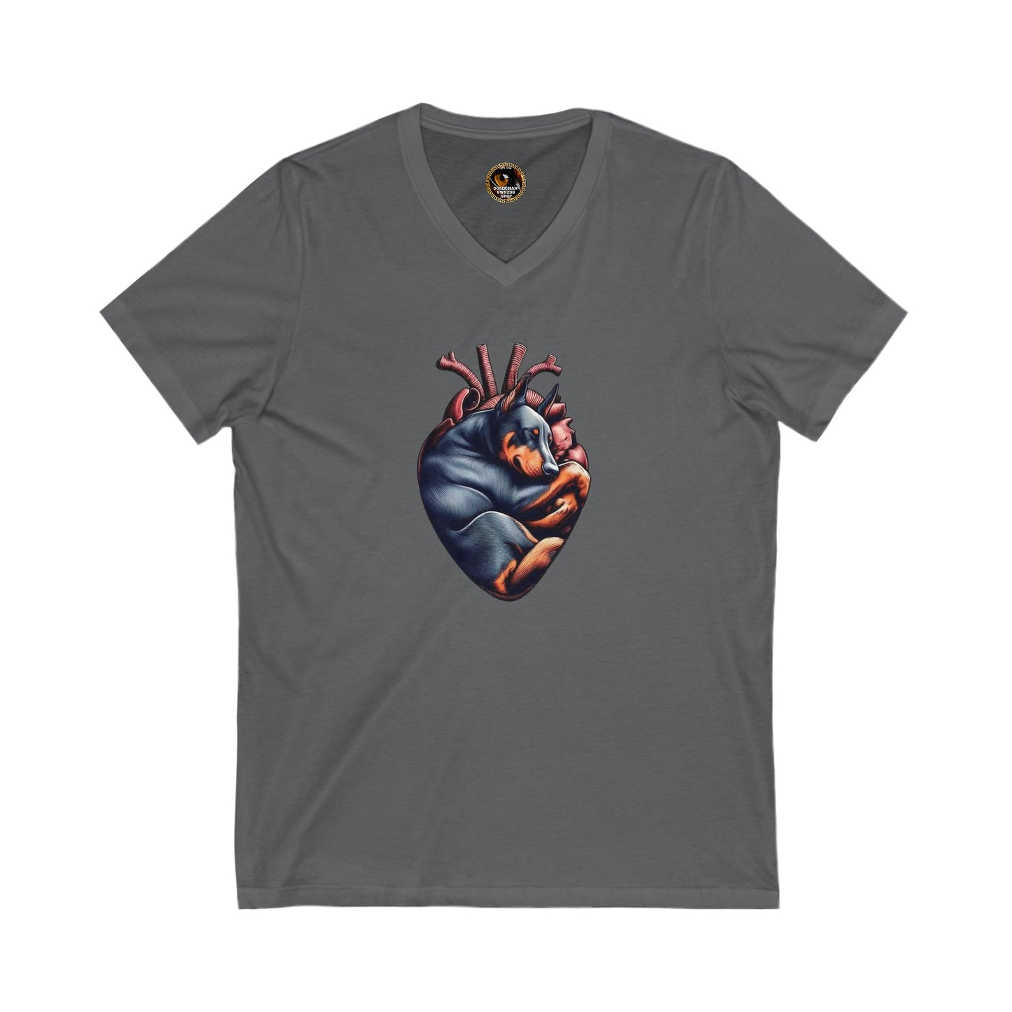 DTT Dobie Heart 1 Private Label Unisex Jersey Short Sleeve V-Neck Tee