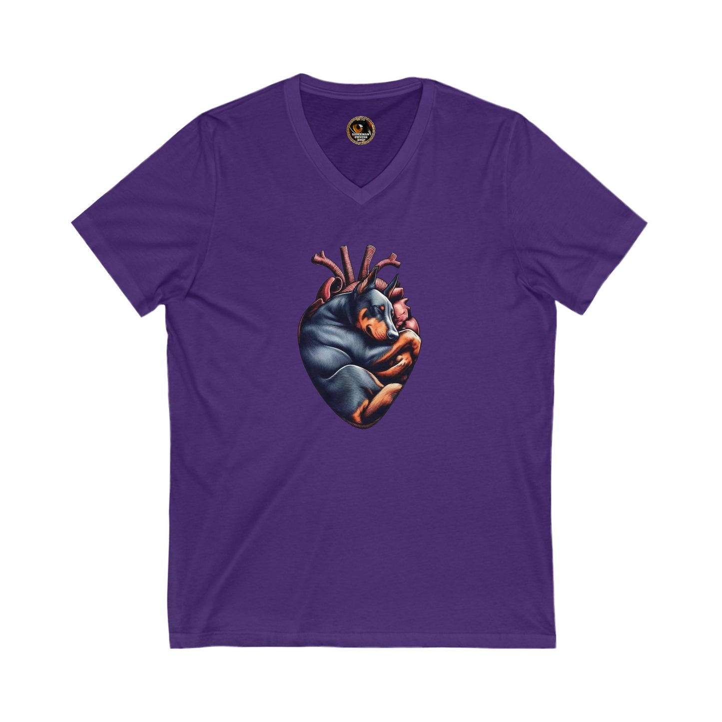 DTT Dobie Heart 1 Private Label Unisex Jersey Short Sleeve V-Neck Tee