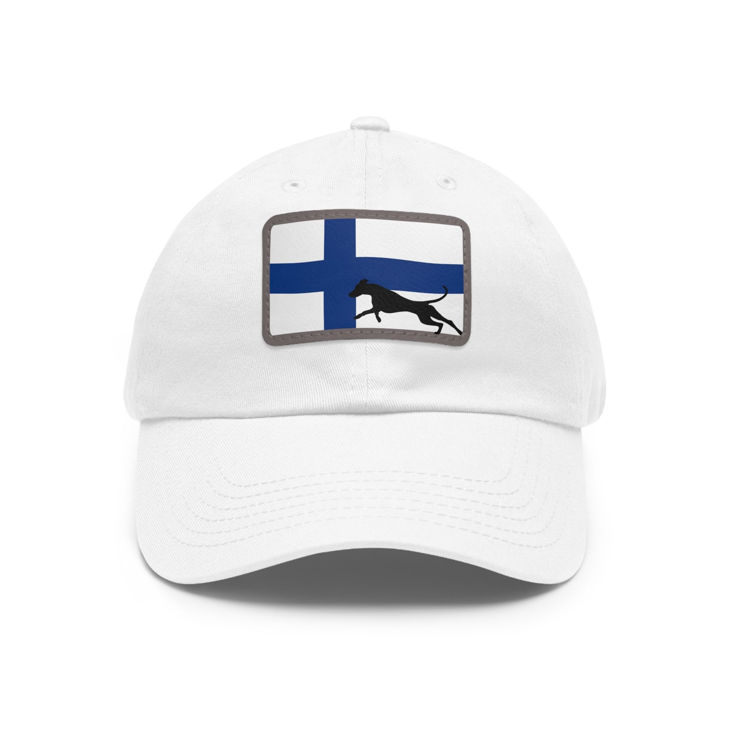 Doberman Protect Finland 2 Dad Hat with Leather Patch (Rectangle)