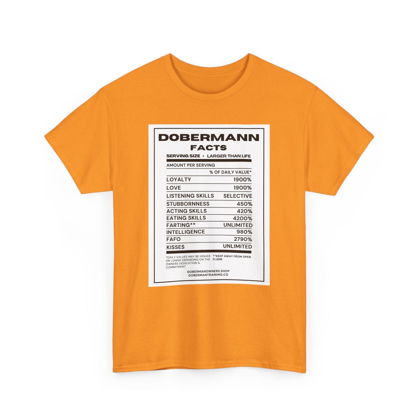 Dobermann Facts 2 Unisex Heavy Cotton Tee