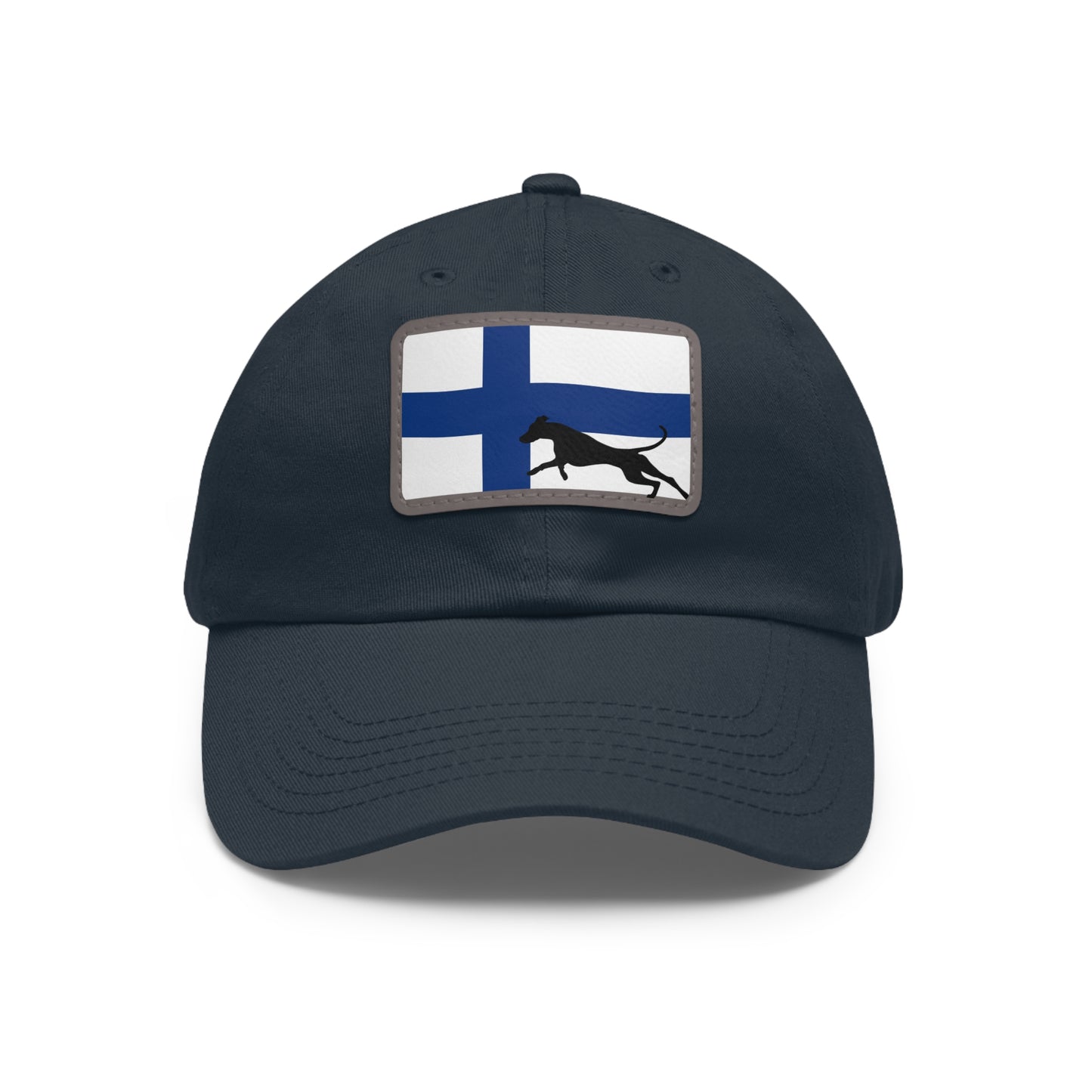 Doberman Protect Finland 2 Dad Hat with Leather Patch (Rectangle)