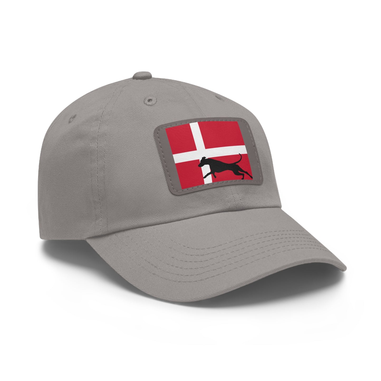 Doberman Denmark Protect 1 Dad Hat with Leather Patch (Rectangle)