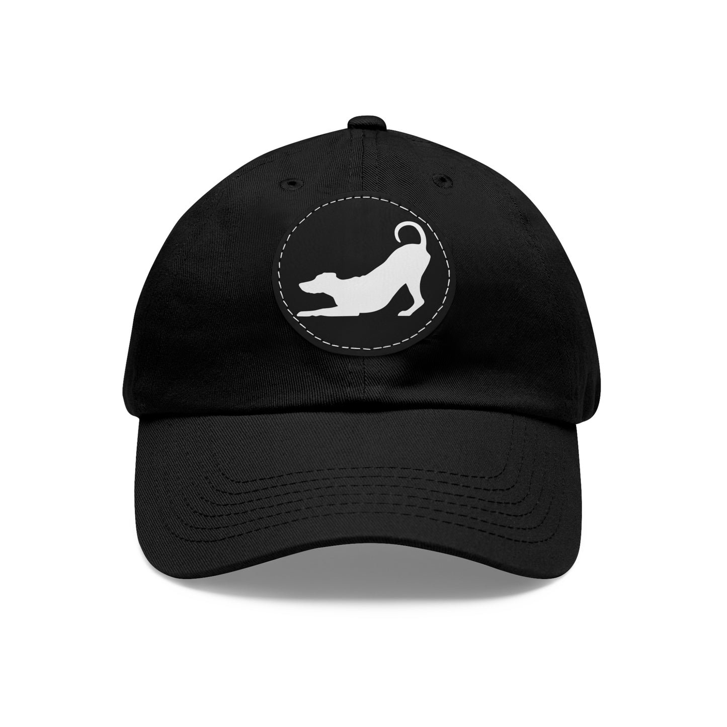 N 2 Dad Hat with Leather Patch (Round)