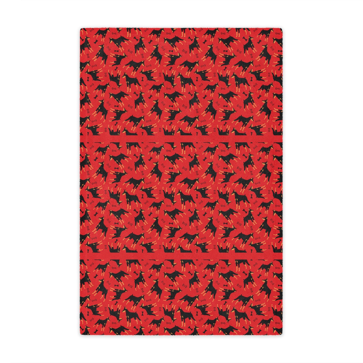 AOP Dobie 1 Minky Blanket, Soft Throw Blanket, Warm Plush Blanket