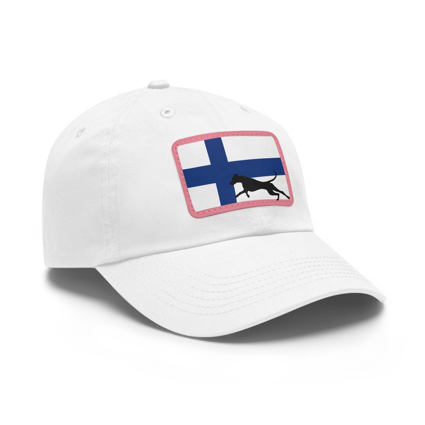 Doberman Protect Finland 2 Dad Hat with Leather Patch (Rectangle)