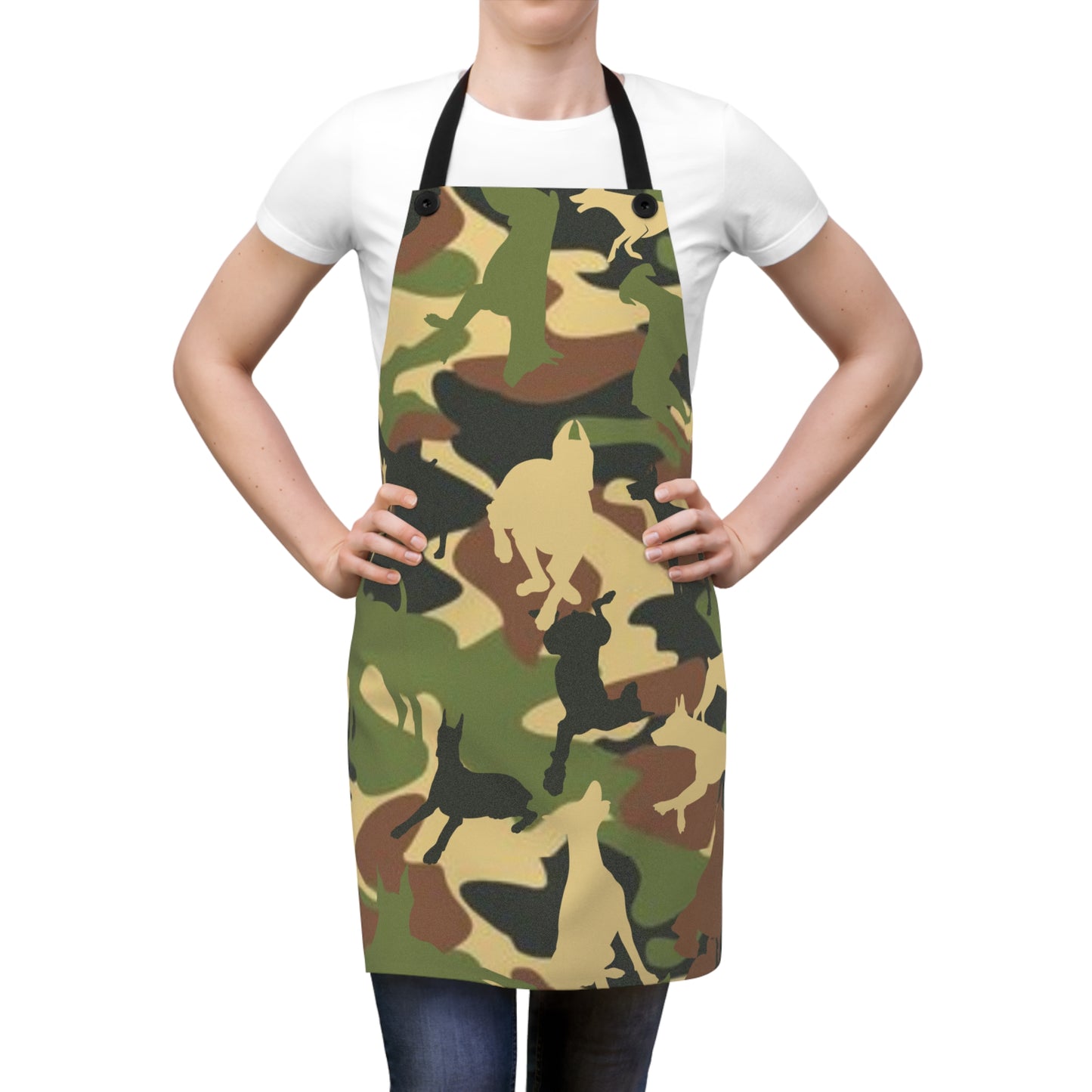 Doberman Camo Pattern 3 Apron (AOP)