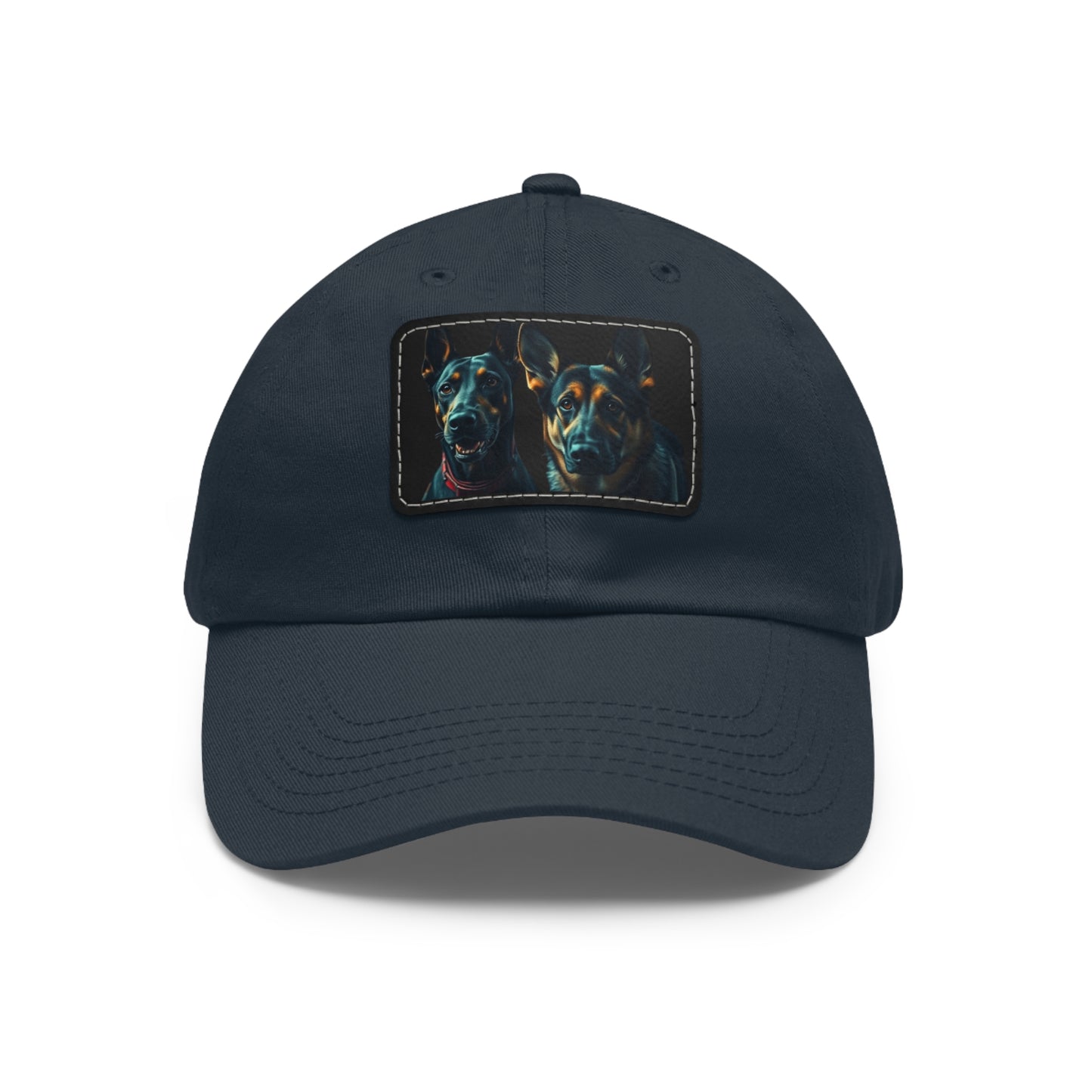 Dynamic Duo Dad Hat with Leather Patch (Rectangle)