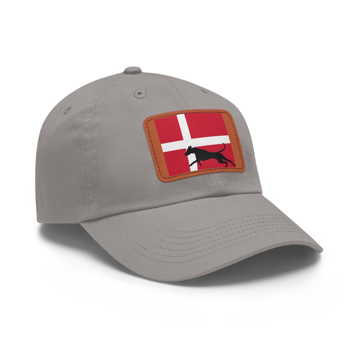 Doberman Denmark Protect 1 Dad Hat with Leather Patch (Rectangle)