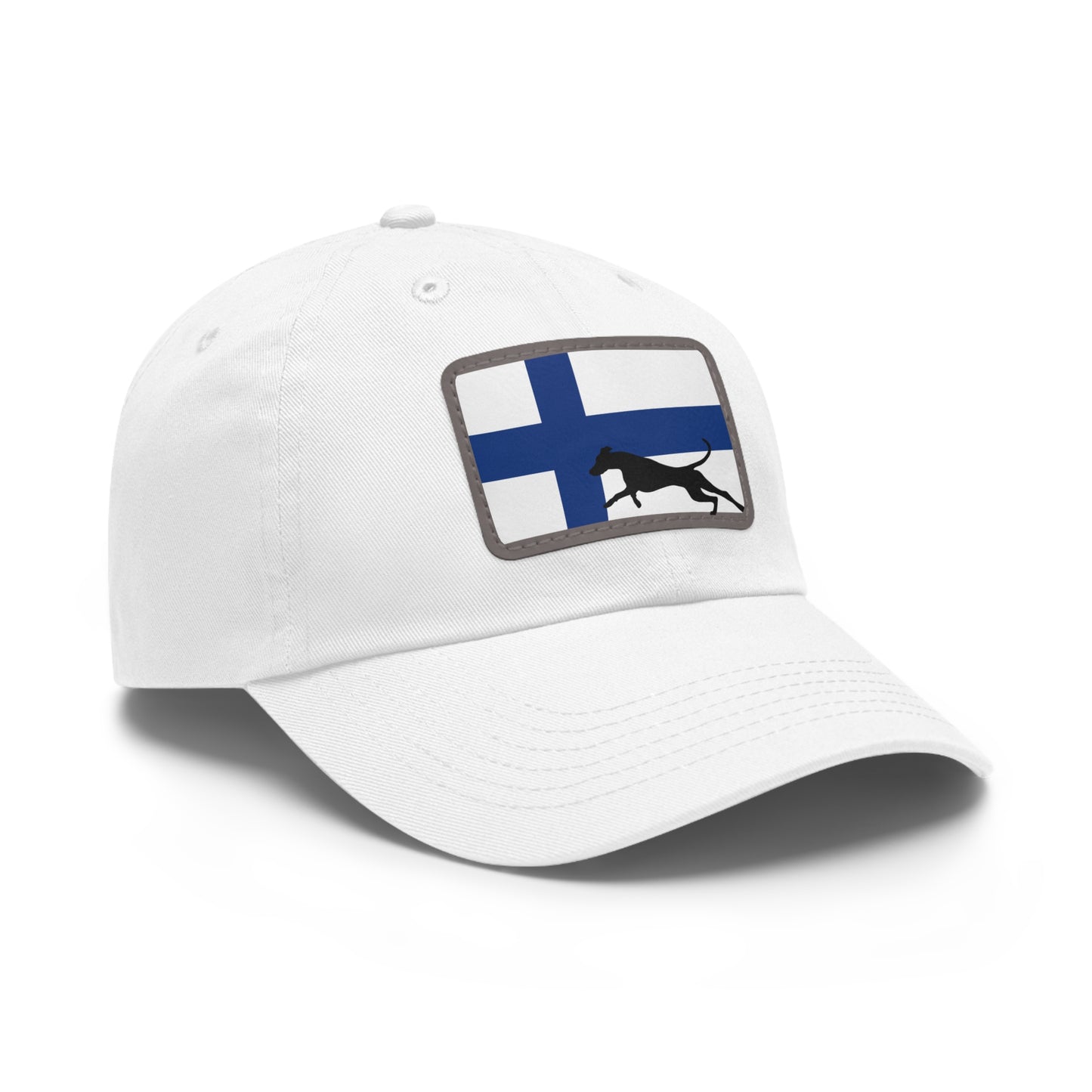 Doberman Protect Finland 2 Dad Hat with Leather Patch (Rectangle)