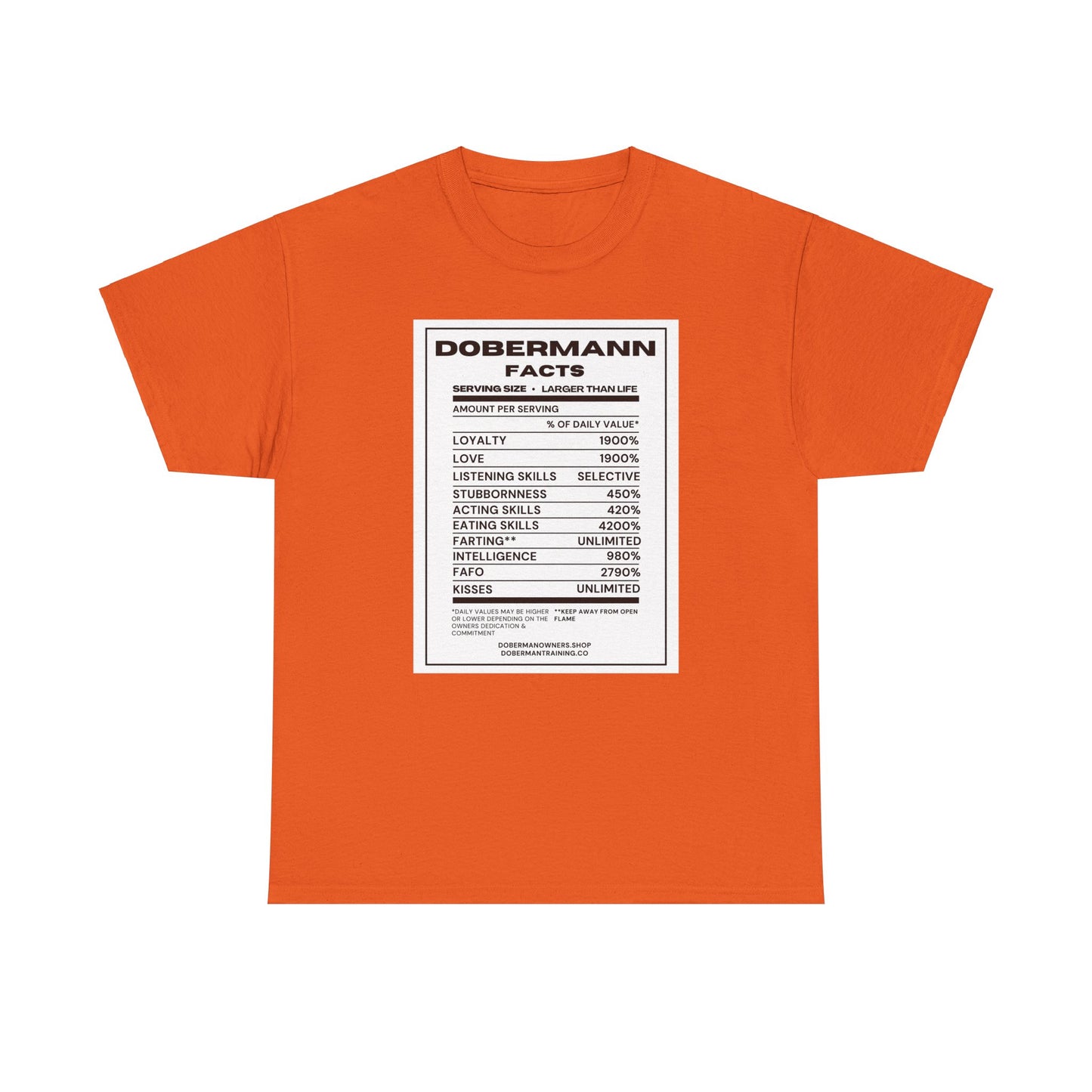 Dobermann Facts 2 Unisex Heavy Cotton Tee