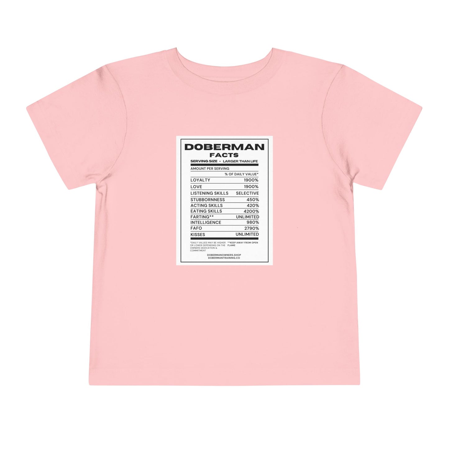 Doberman Facts 1 Toddler Short Sleeve Tee