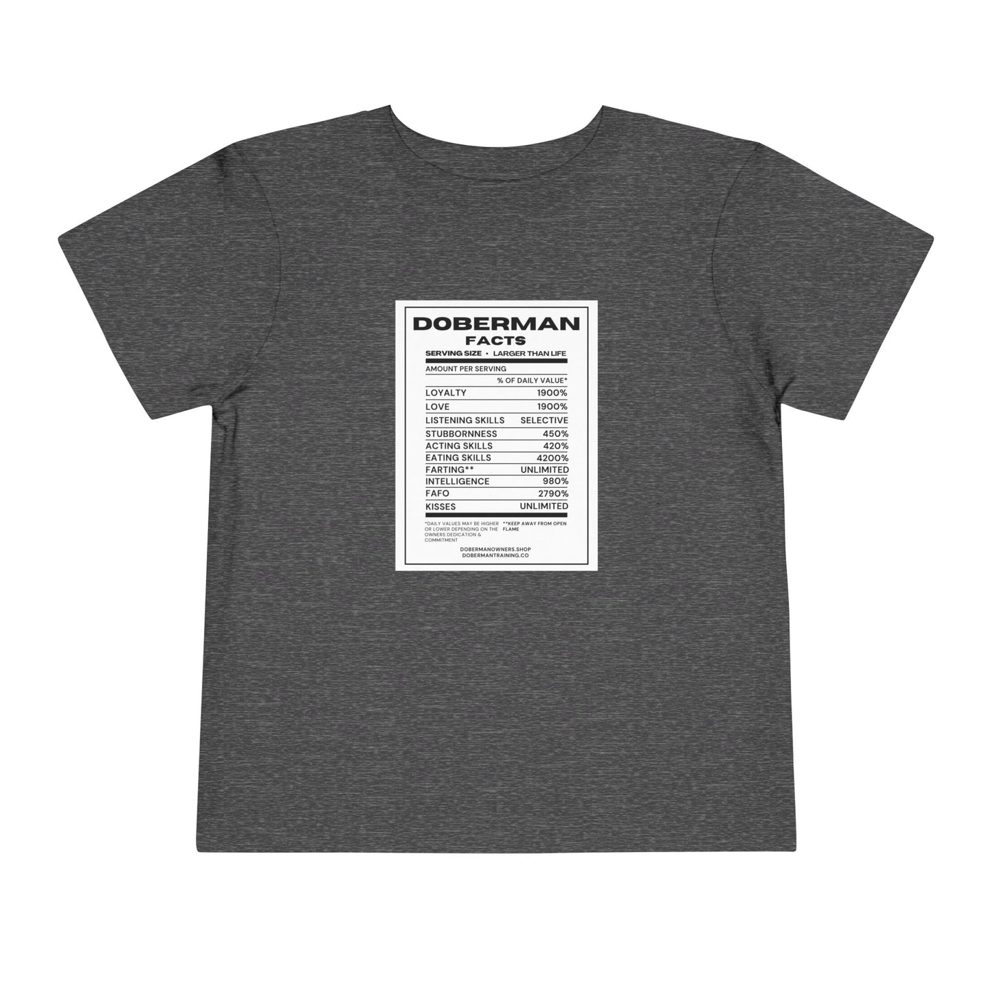 Doberman Facts 1 Toddler Short Sleeve Tee