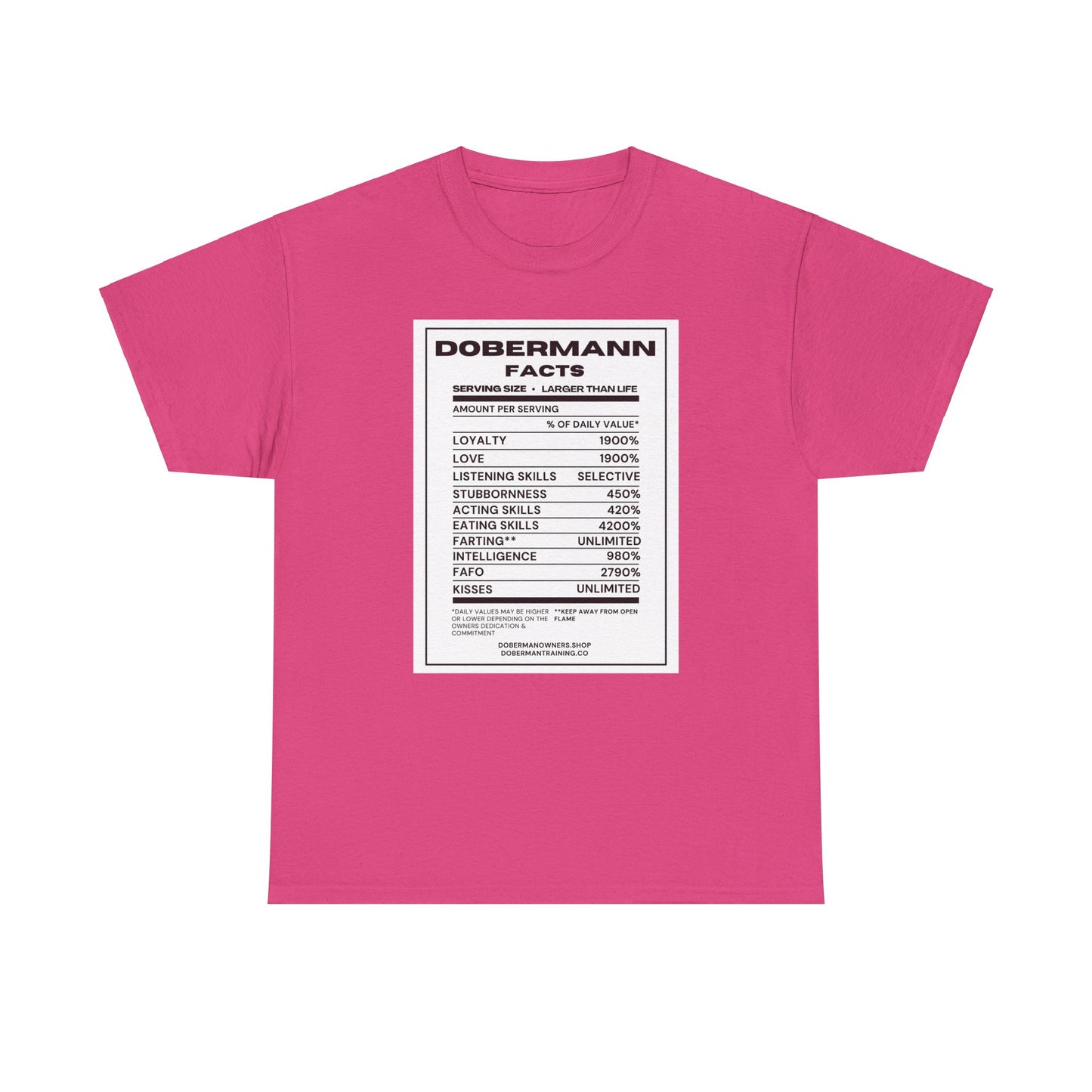 Dobermann Facts 2 Unisex Heavy Cotton Tee