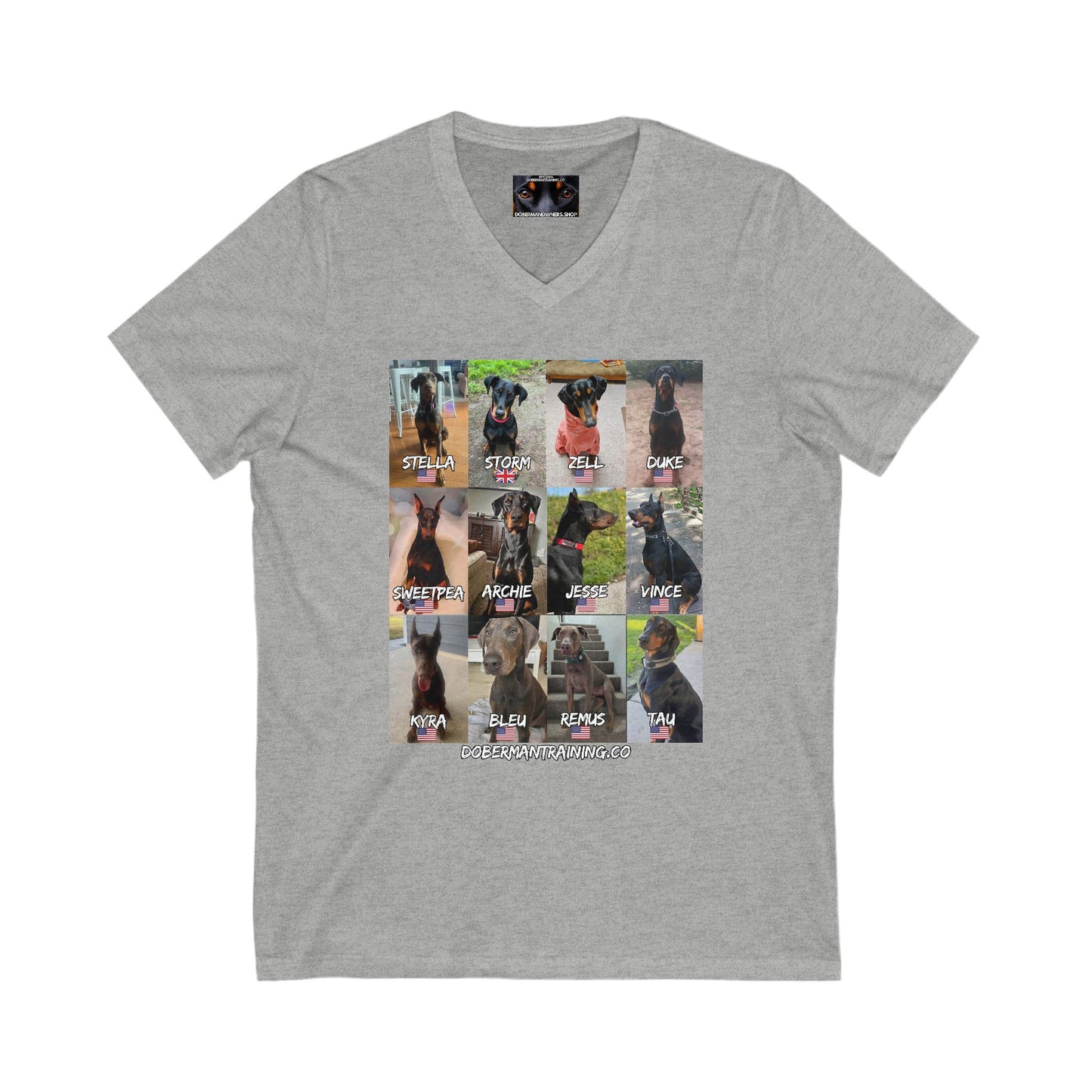 Fam 1 Sit Private Label Unisex Jersey Short Sleeve V-Neck Tee