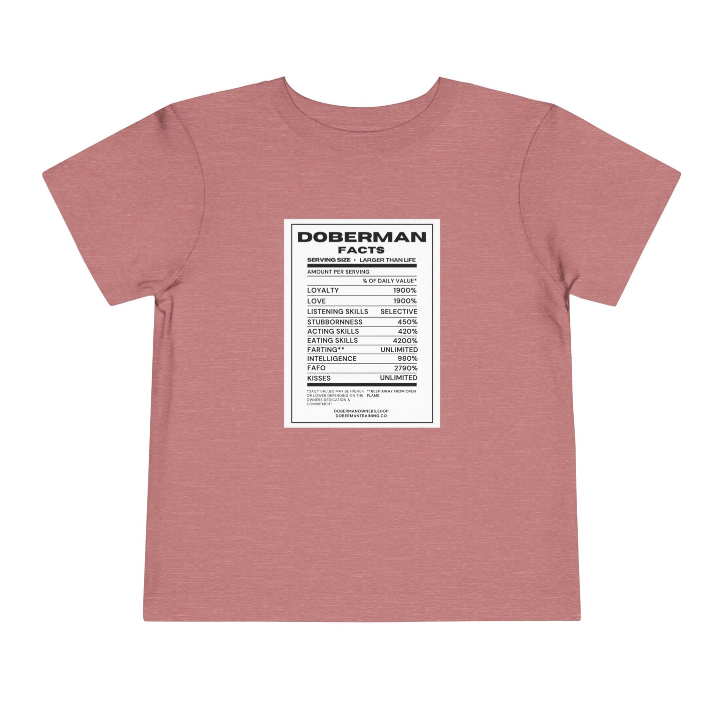 Doberman Facts 1 Toddler Short Sleeve Tee
