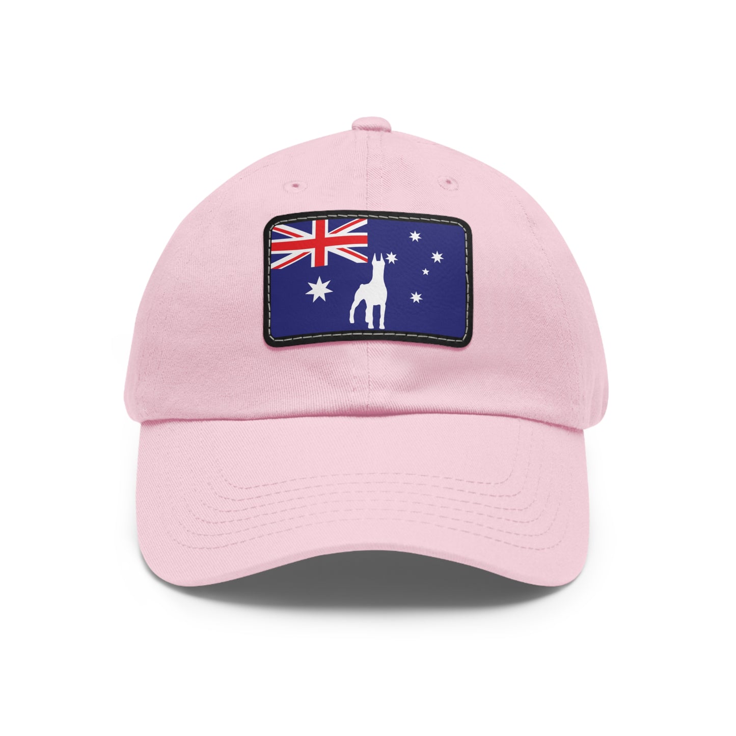 Doberman Australia Protect 1 Dad Hat with Leather Patch (Rectangle)