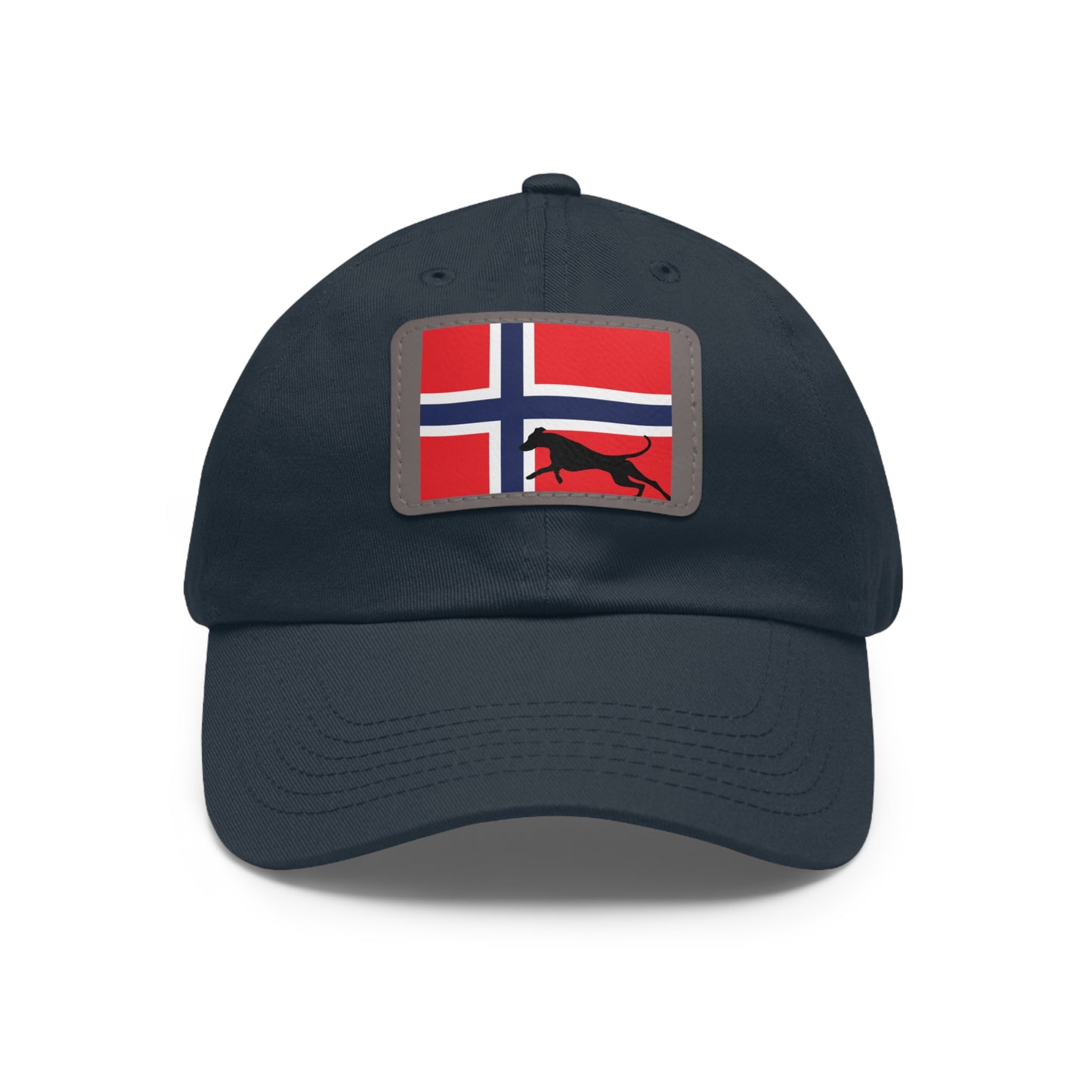 Doberman Norway Protect 1 Dad Hat with Leather Patch (Rectangle)