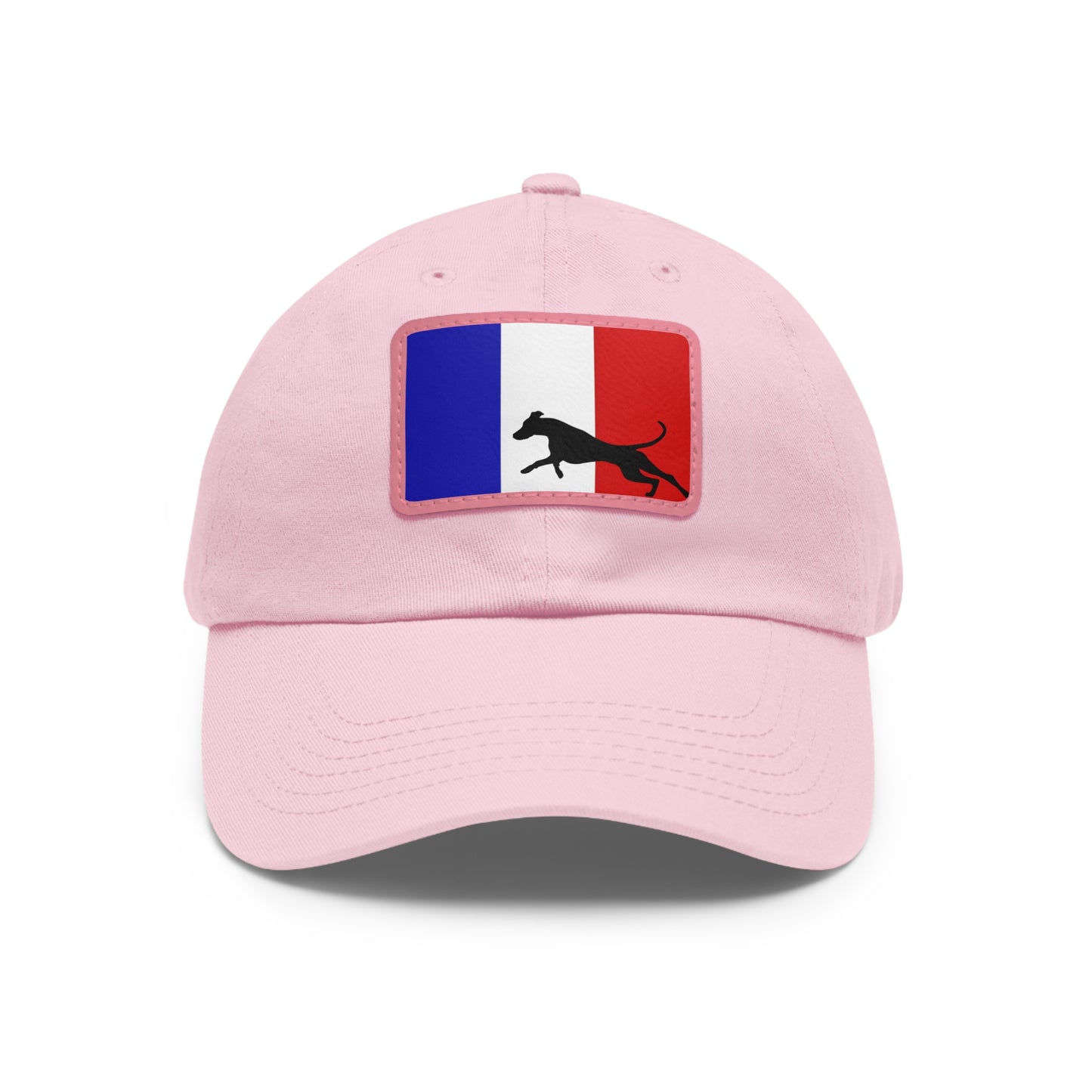 Doberman France Protect 2 Dad Hat with Leather Patch (Rectangle)