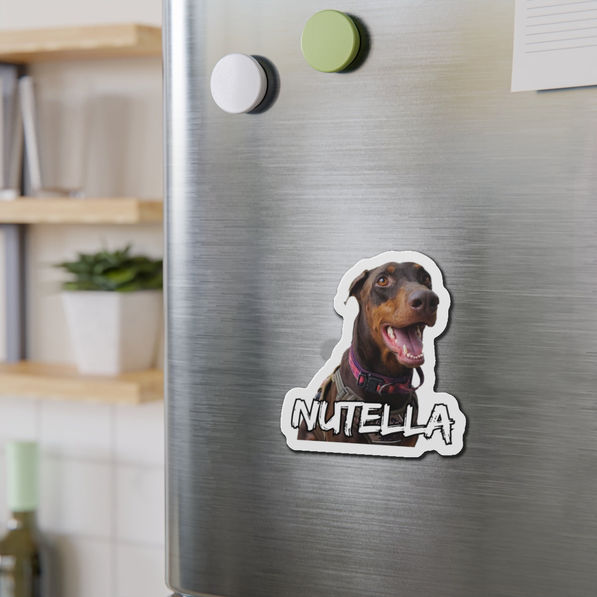 Custom Doberman Die-Cut Magnet