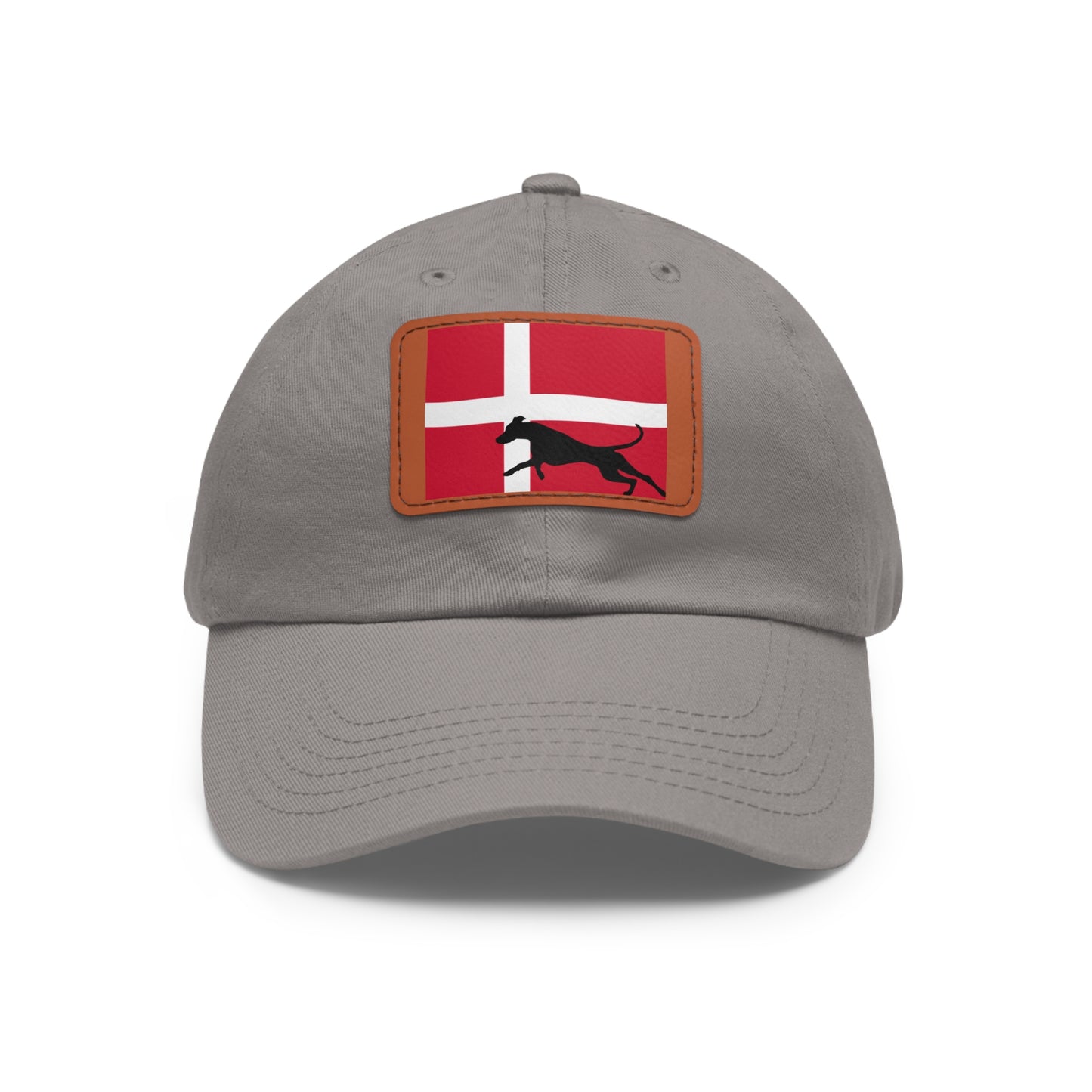 Doberman Denmark Protect 1 Dad Hat with Leather Patch (Rectangle)