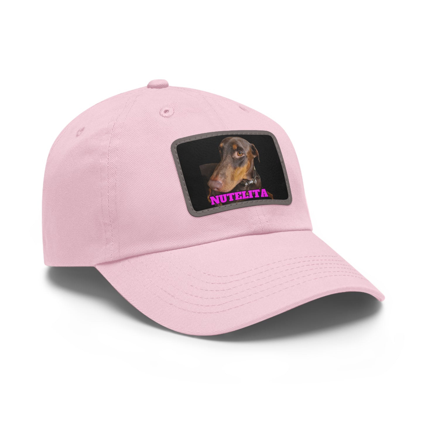 Custom Picture & Text Dad Hat with Leather Patch (Rectangle)