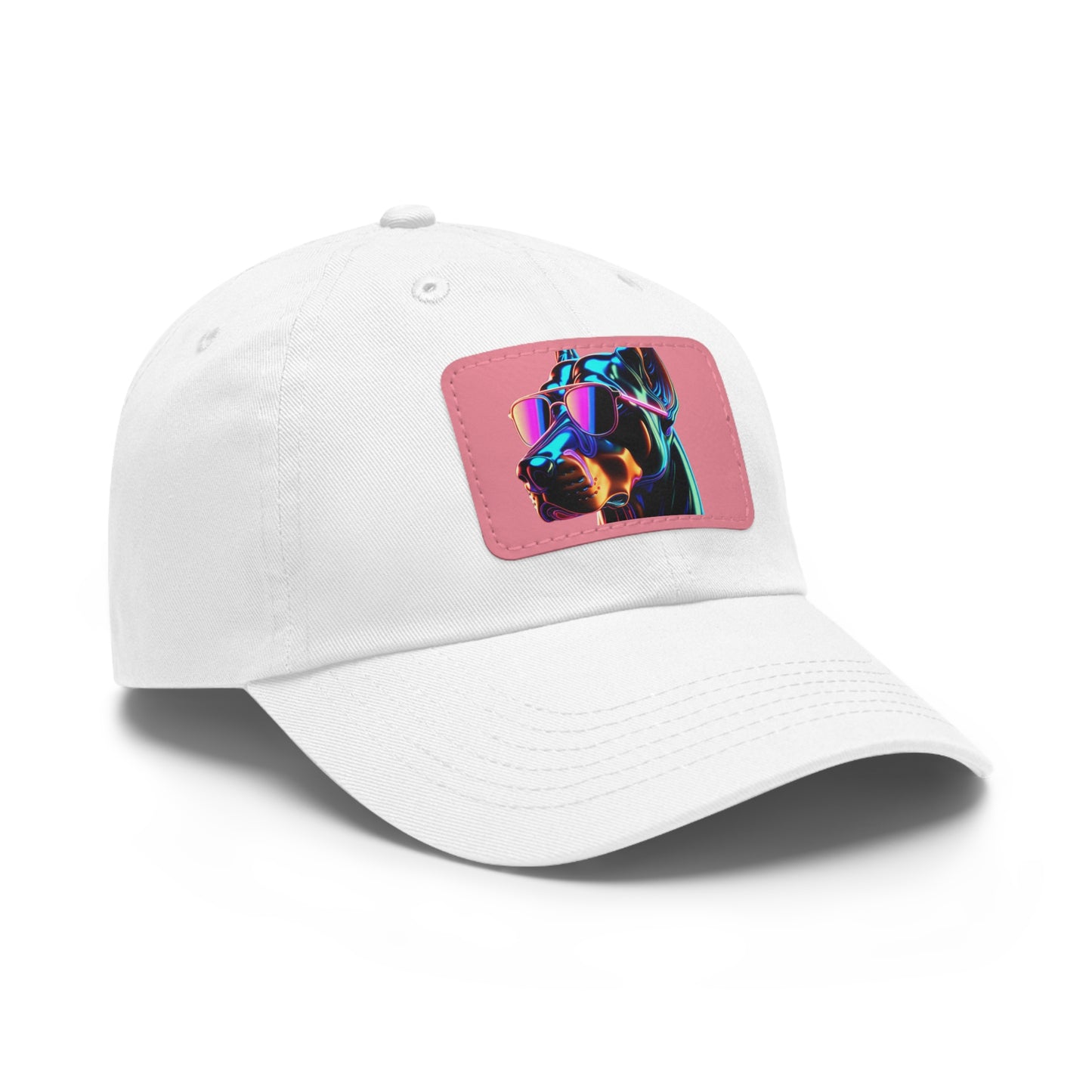 Doberman Stunna 1 Dad Hat with Leather Patch (Rectangle)