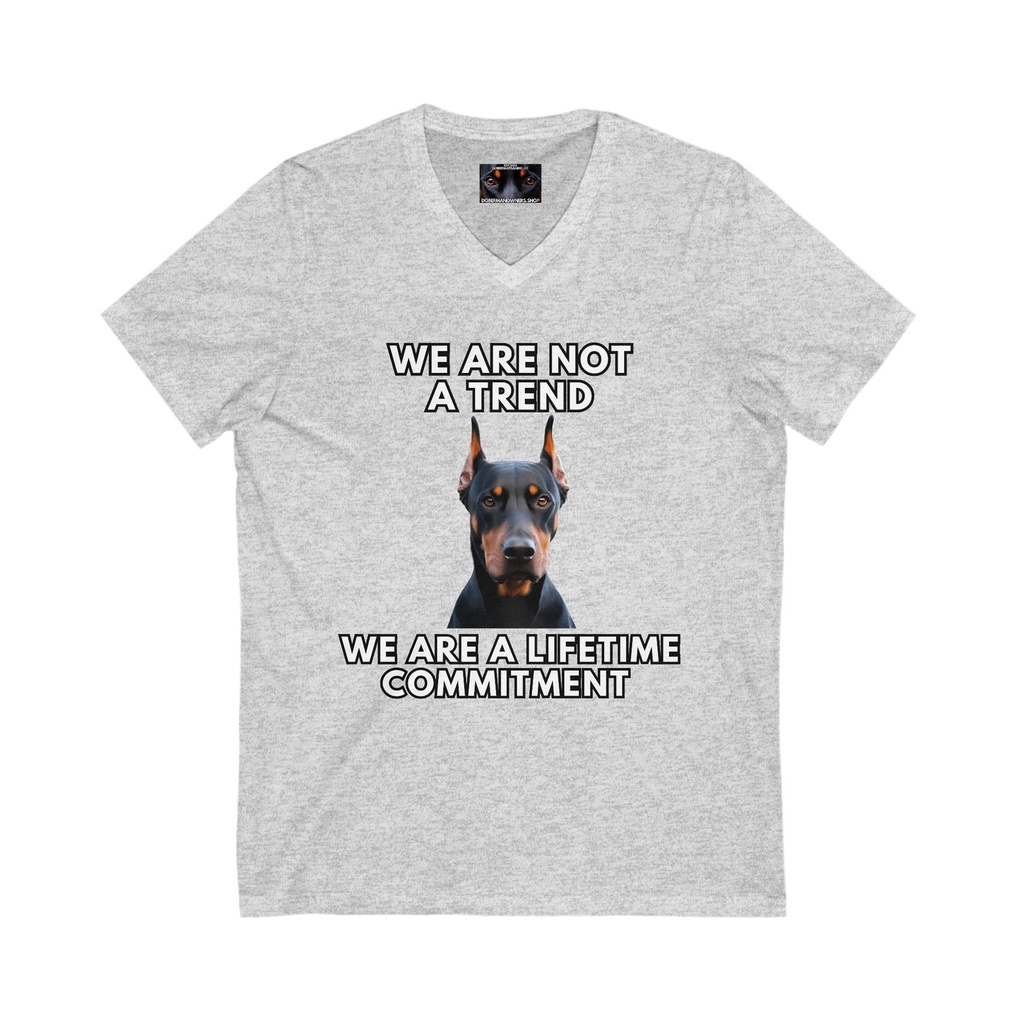 Adopt 8 Private Label Unisex Jersey Short Sleeve V-Neck Tee
