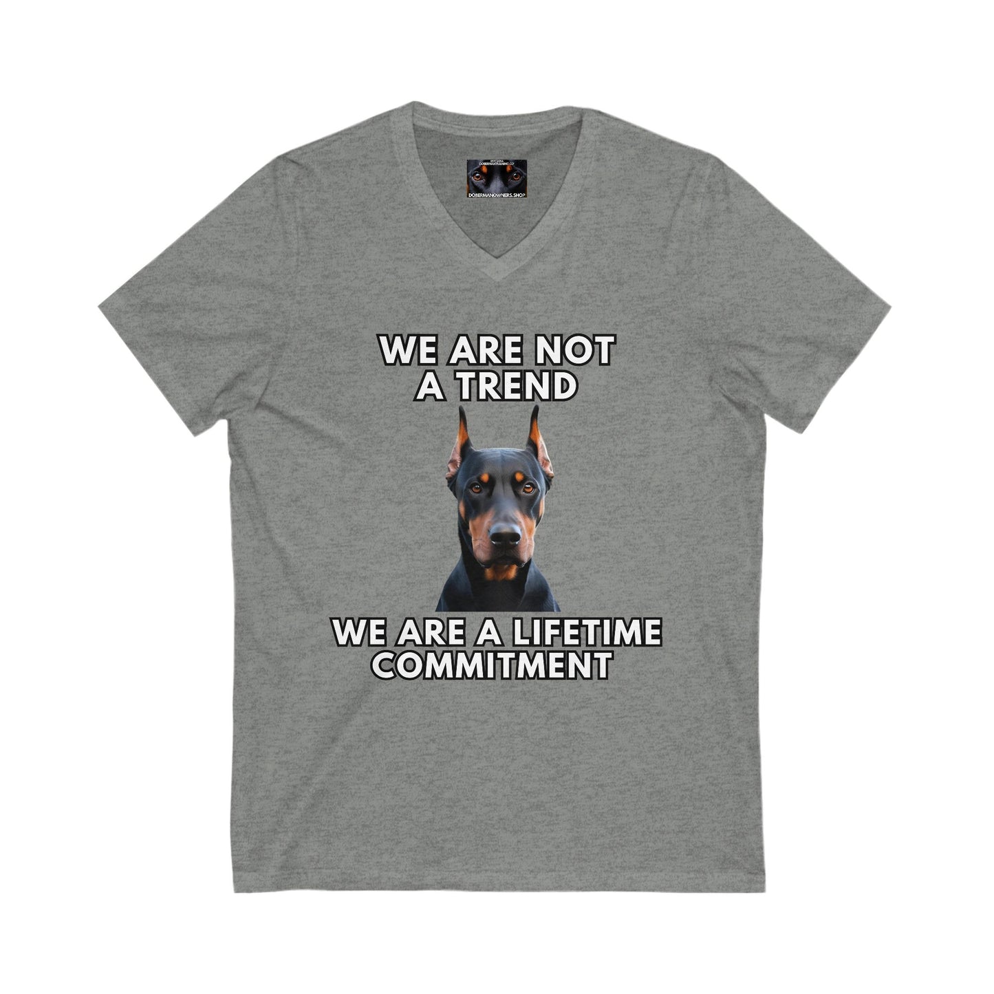Adopt 8 Private Label Unisex Jersey Short Sleeve V-Neck Tee