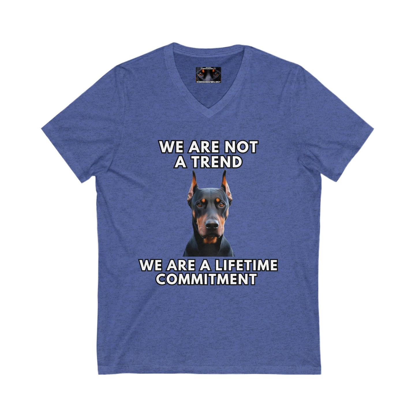 Adopt 8 Private Label Unisex Jersey Short Sleeve V-Neck Tee