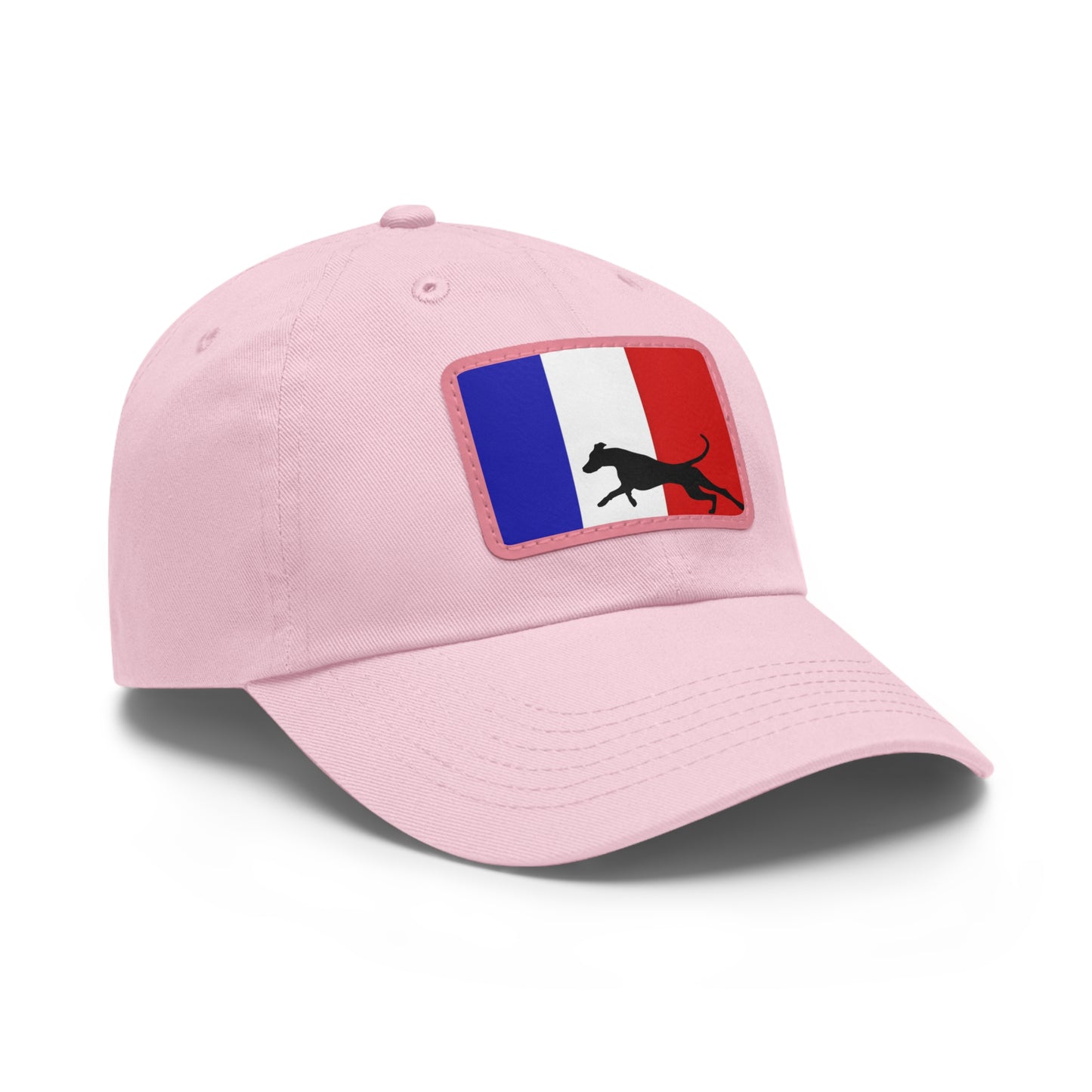 Doberman France Protect 2 Dad Hat with Leather Patch (Rectangle)