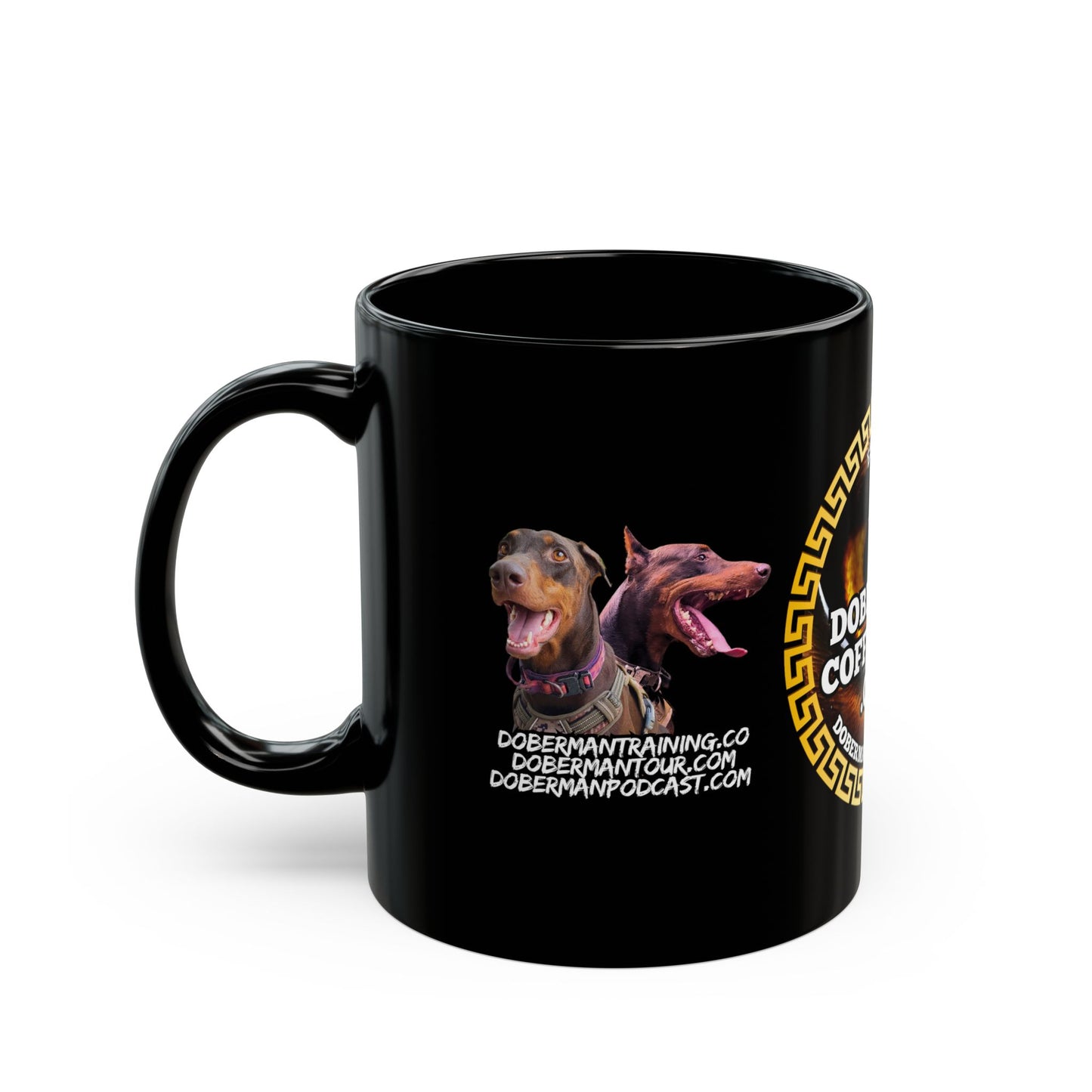 Doberman Coffee Club Mug - Black 11oz & 15oz | Perfect for Dog Lovers